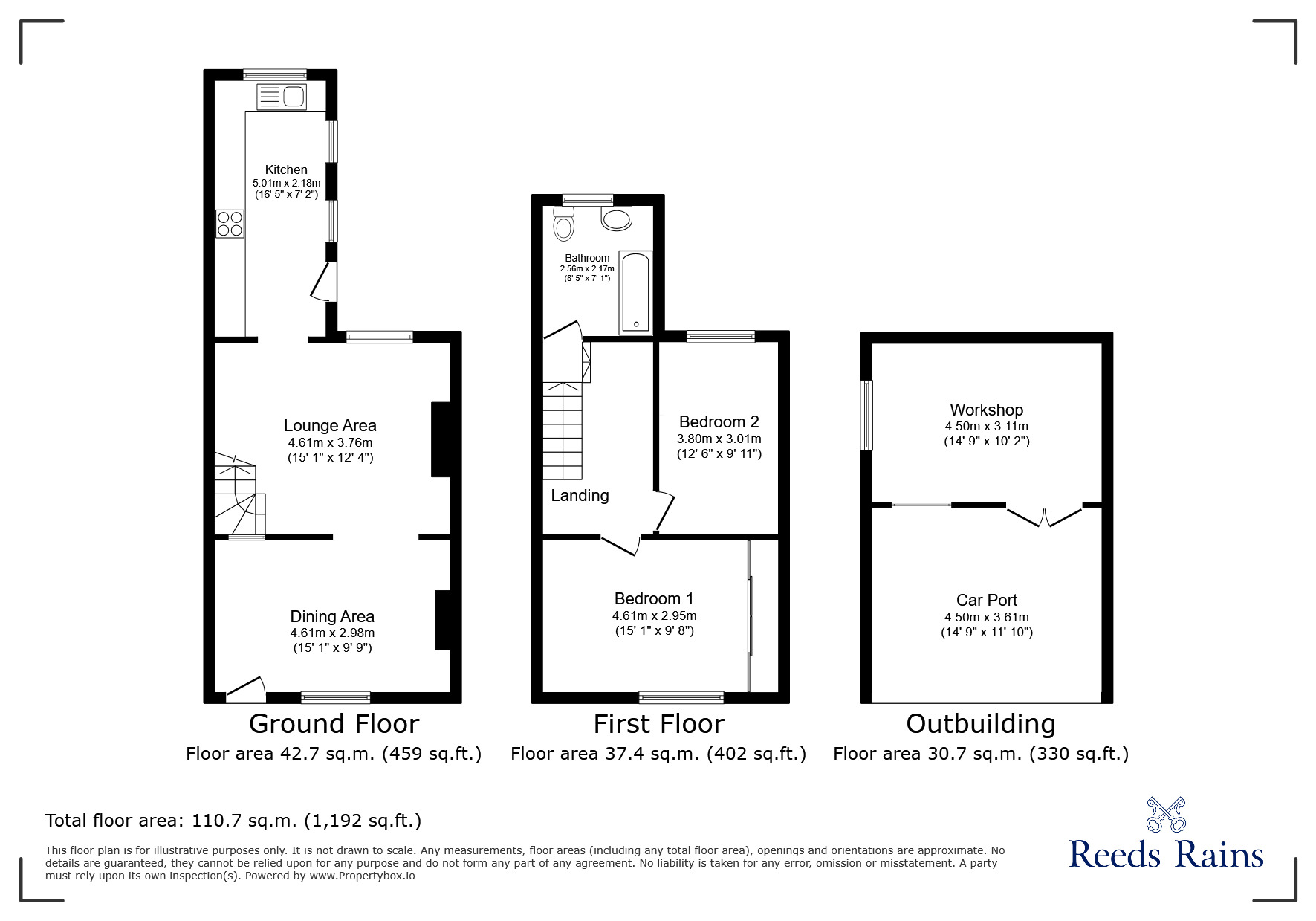 Floorplan of 2 bedroom Mid Terrace House for sale, Bury Lane, Withnell, Lancashire, PR6