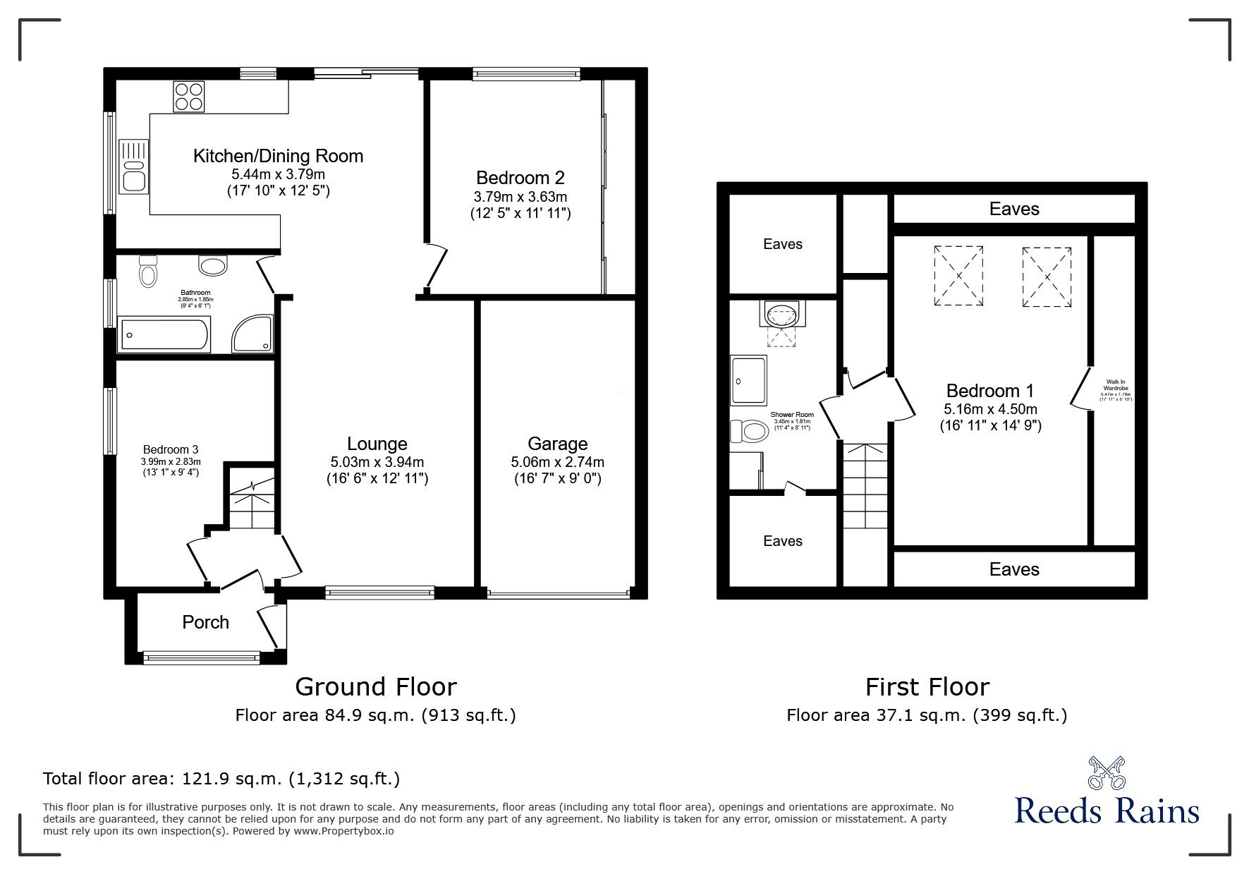 Floorplan of 3 bedroom Semi Detached House for sale, St. Helens Road, Whittle-le-Woods, Lancashire, PR6