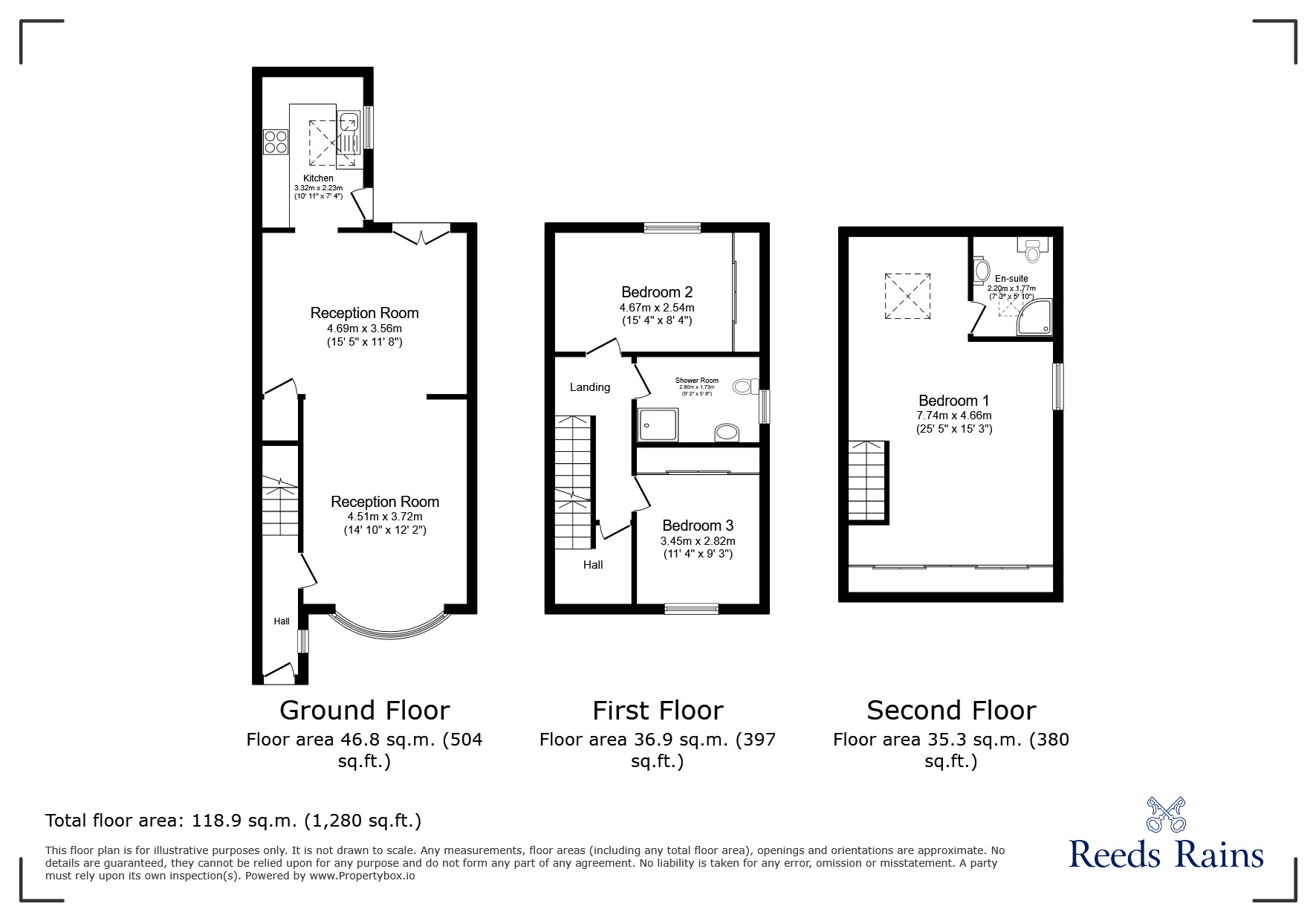 Floorplan of 3 bedroom End Terrace House to rent, Bury Lane, Withnell, Lancashire, PR6