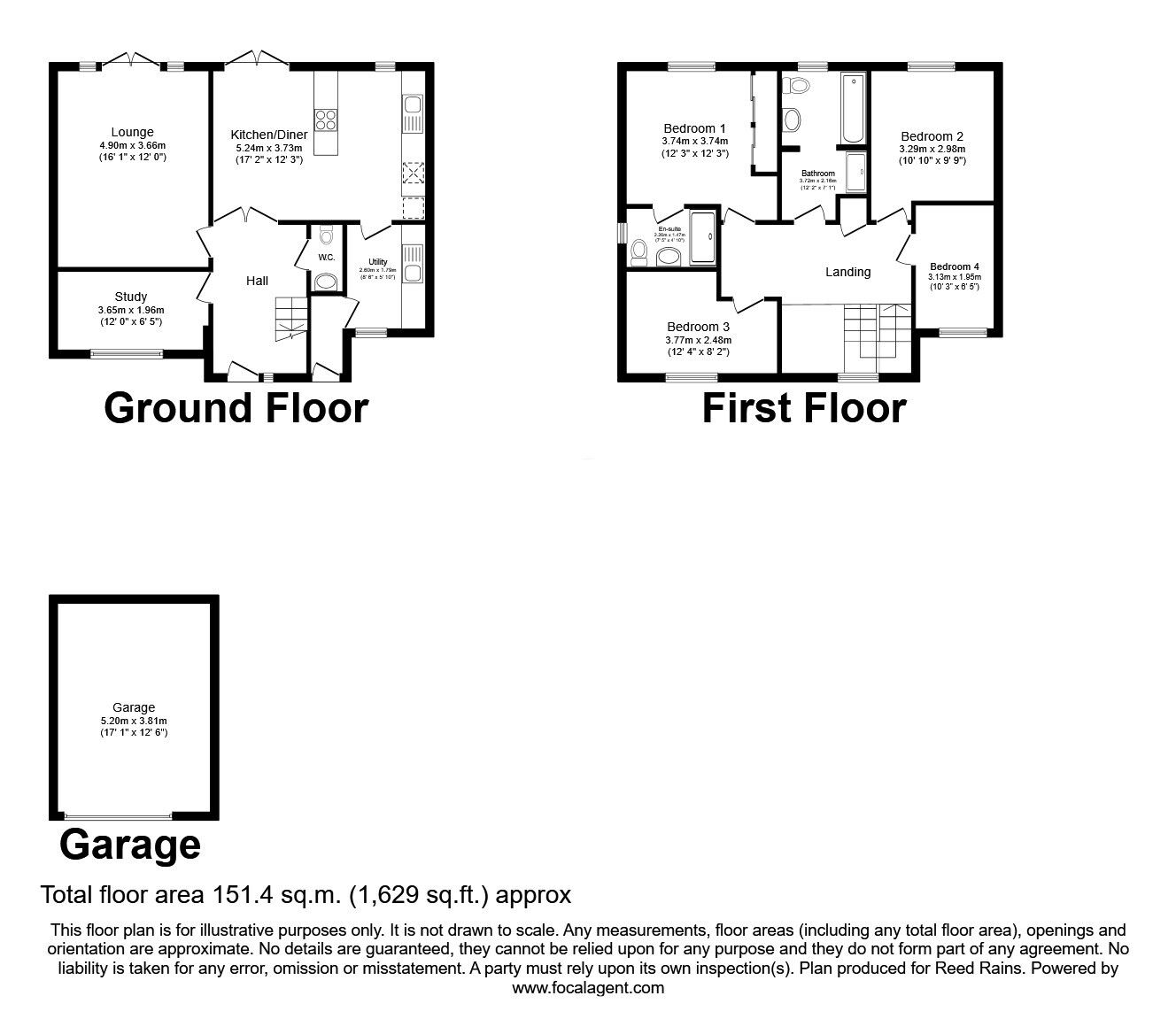 Floorplan of 4 bedroom Detached House for sale, Dunnerholme Avenue, Buckshaw Village, Lancashire, PR7