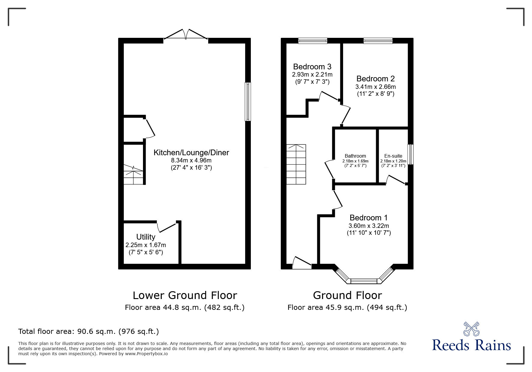 Floorplan of 3 bedroom Semi Detached House for sale, Back Lane, Clayton-le-Woods, Lancashire, PR6
