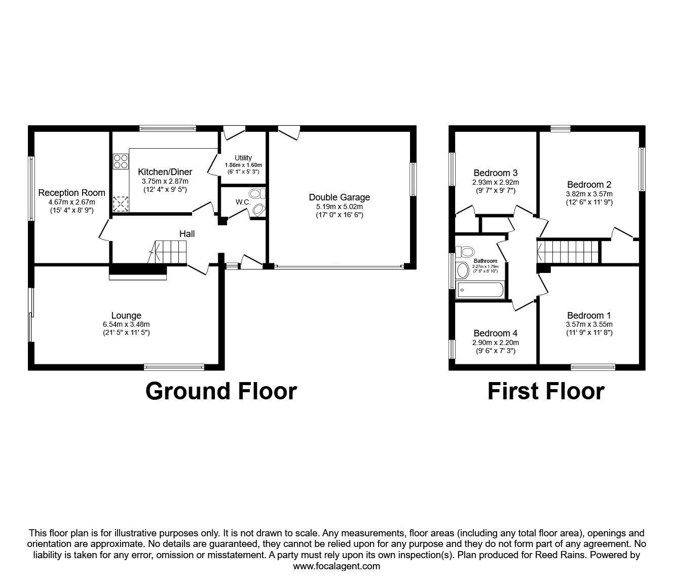 Floorplan of 4 bedroom Detached House for sale, The Farthings, Chorley, Lancashire, PR7