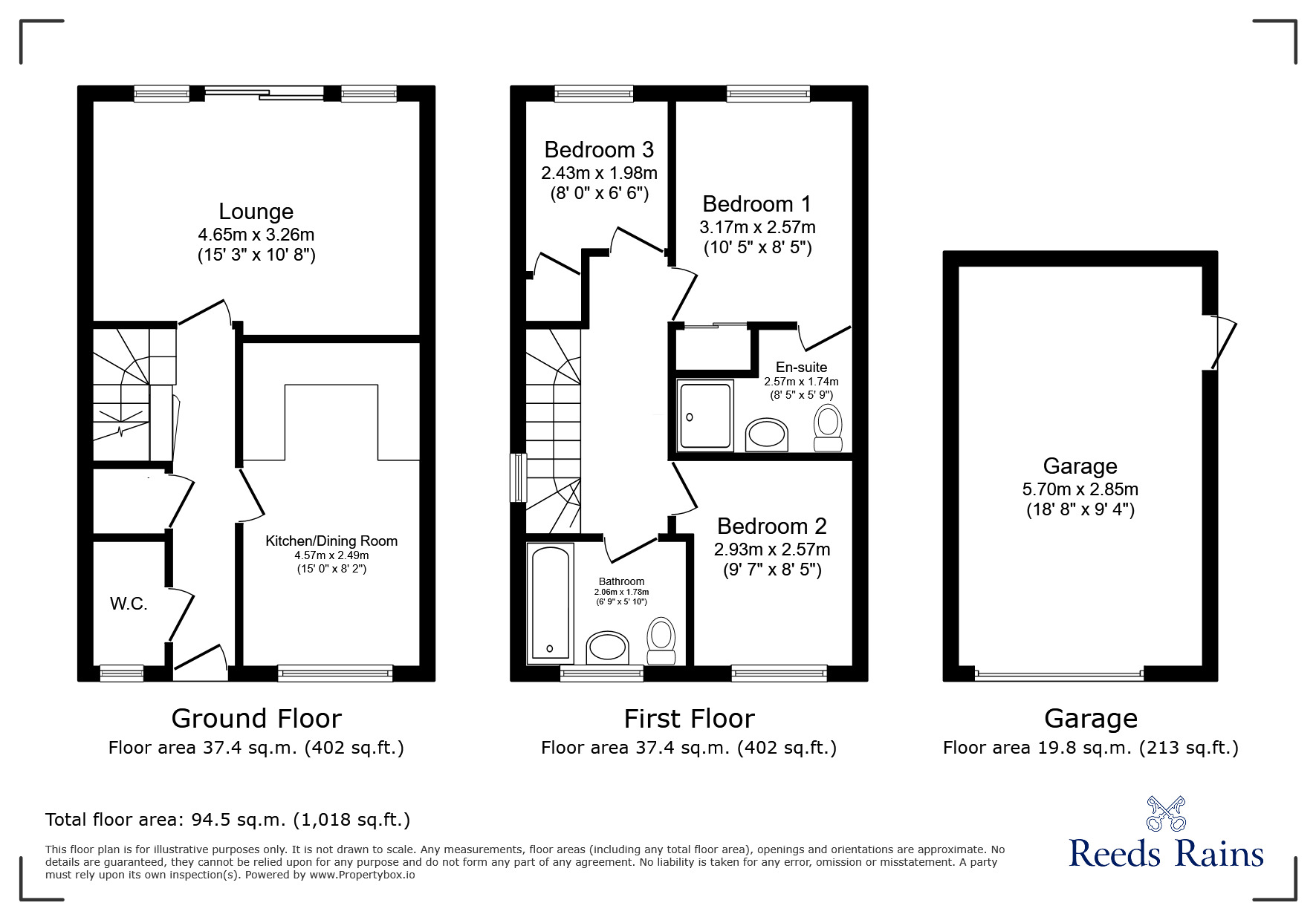 Floorplan of 3 bedroom Semi Detached House for sale, Guernsey Avenue, Buckshaw Village, Lancashire, PR7