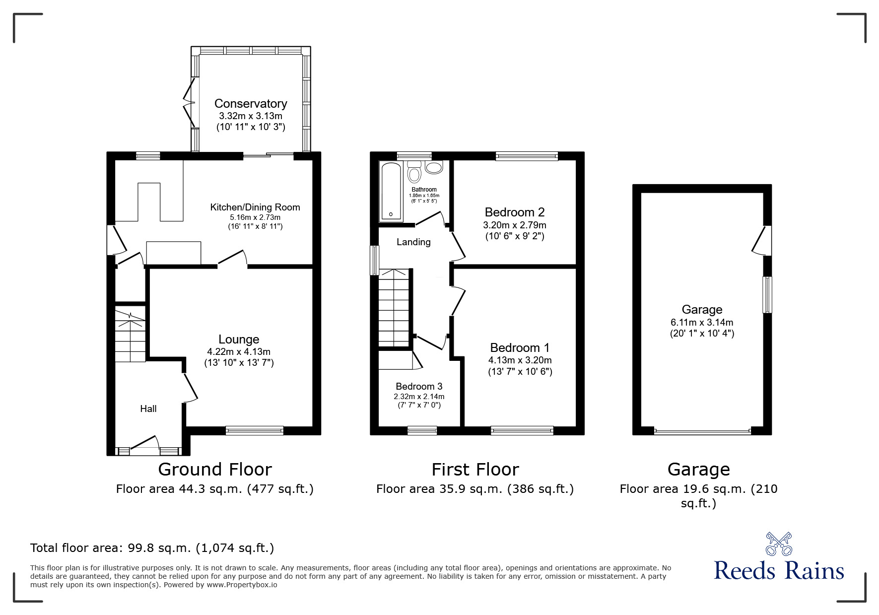 Floorplan of 3 bedroom Semi Detached House for sale, Belmont Drive, Chorley, Lancashire, PR6