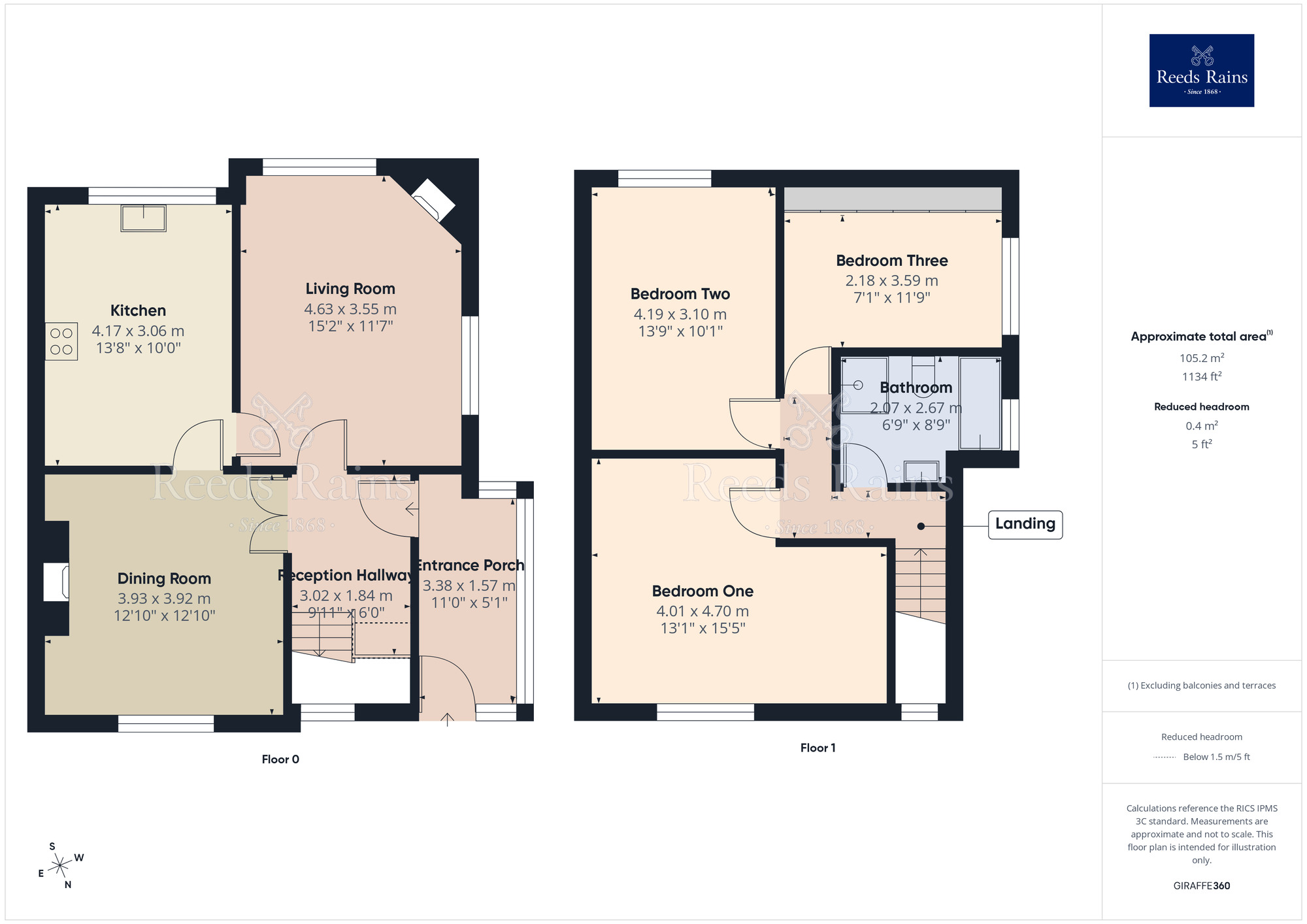 Floorplan of 3 bedroom End Terrace House for sale, St. James Place, Chorley, Lancashire, PR6