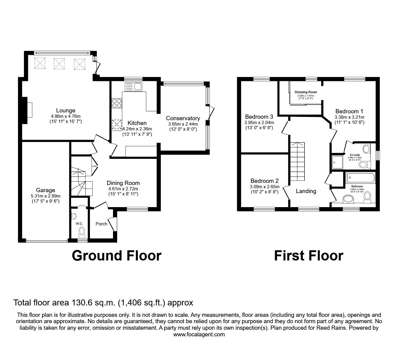 Floorplan of 3 bedroom Detached House for sale, Kingsmead, Chorley, Lancashire, PR7