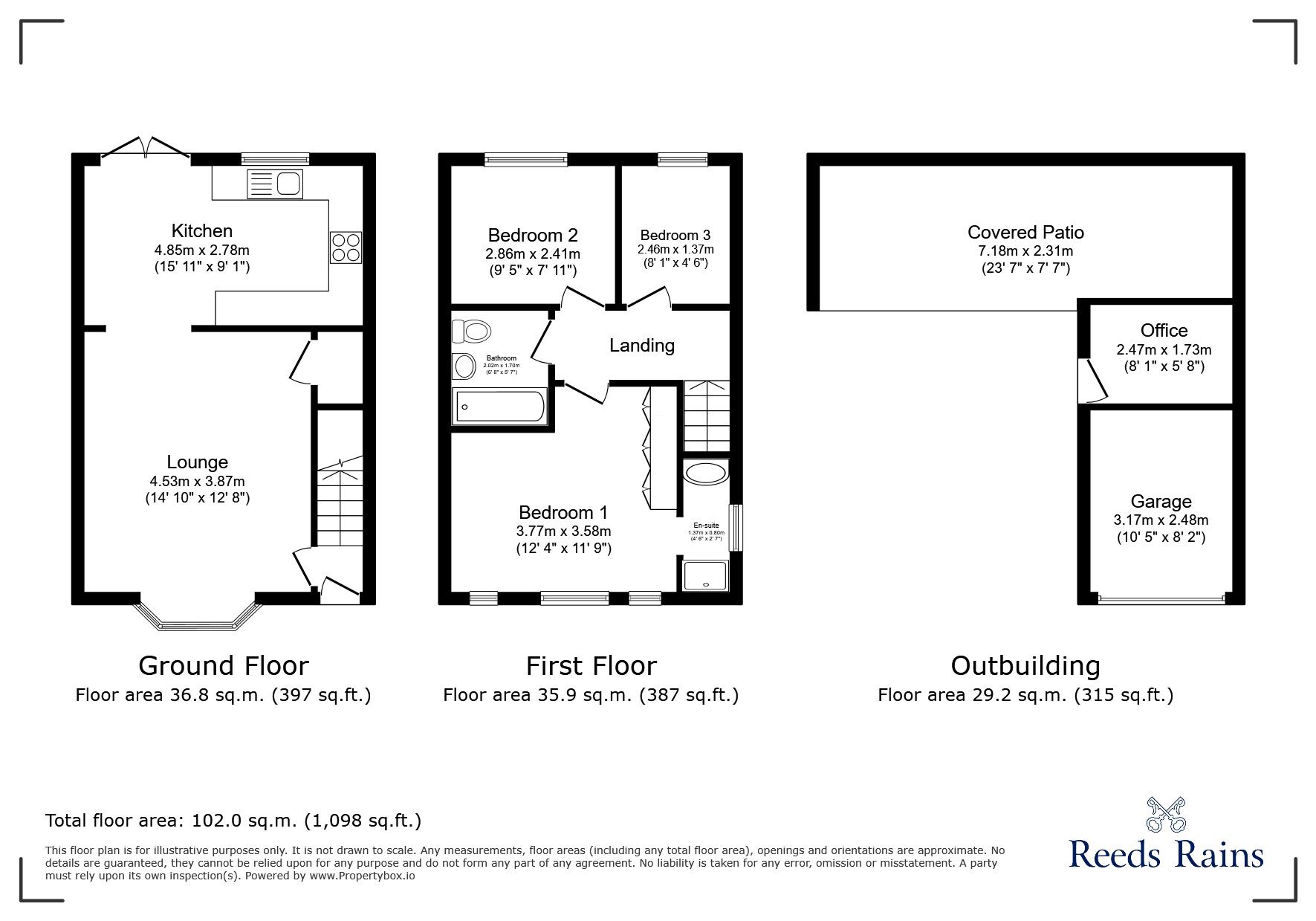 Floorplan of 3 bedroom Semi Detached House for sale, Whittle Park, Clayton-le-Woods, Lancashire, PR6