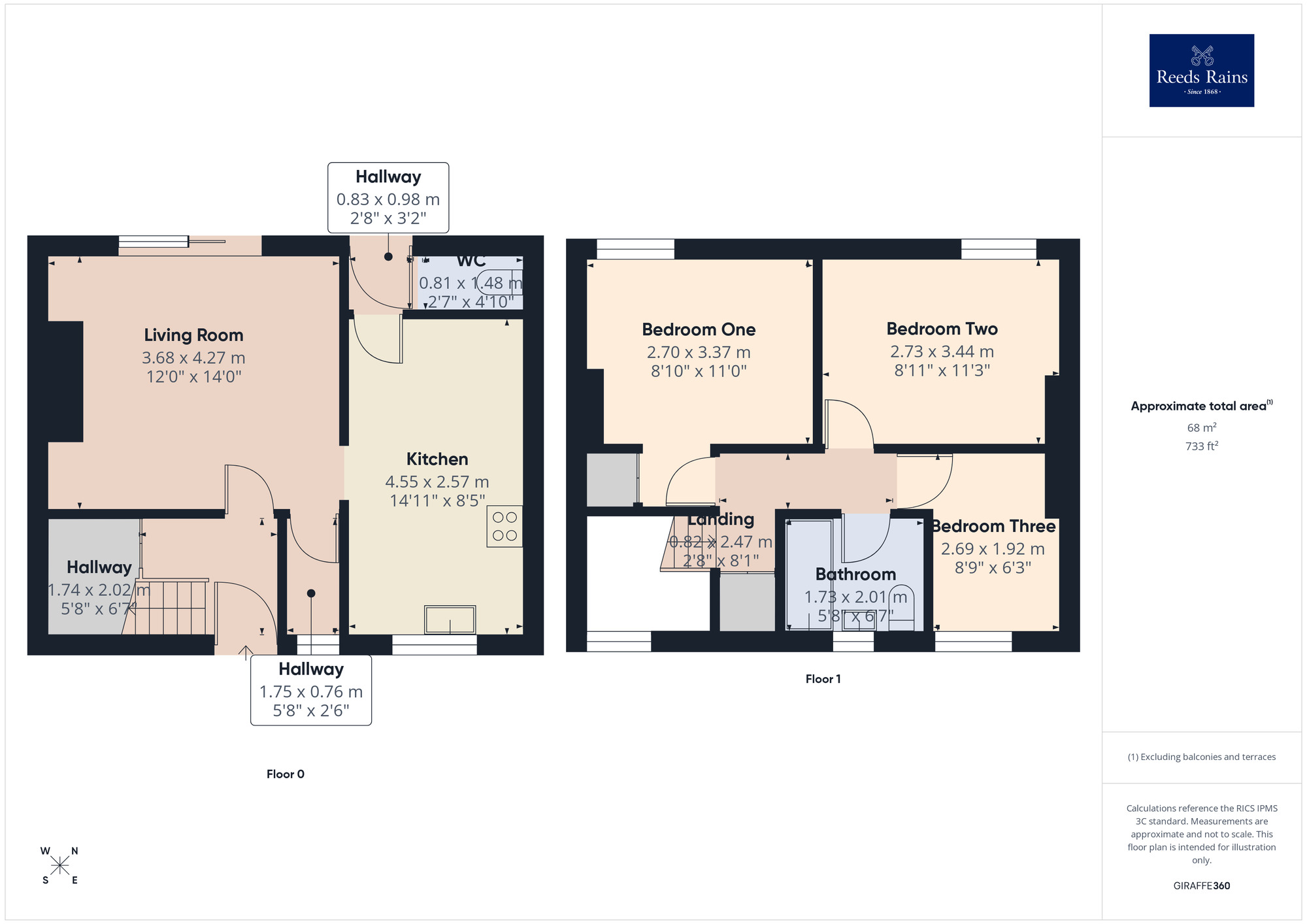 Floorplan of 3 bedroom End Terrace House for sale, Rangletts Avenue, Chorley, Lancashire, PR7