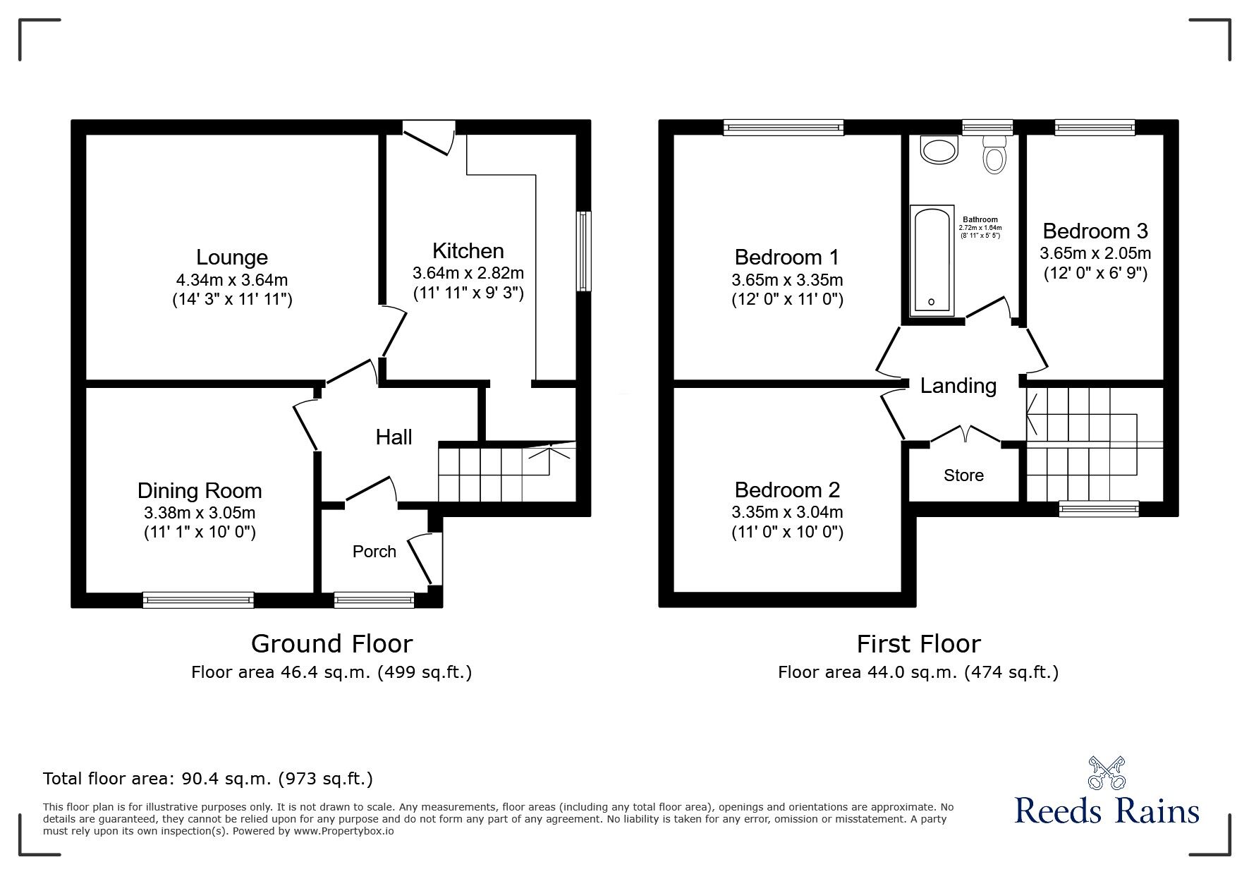 Floorplan of 3 bedroom Semi Detached House for sale, Harrison Road, Chorley, Lancashire, PR7