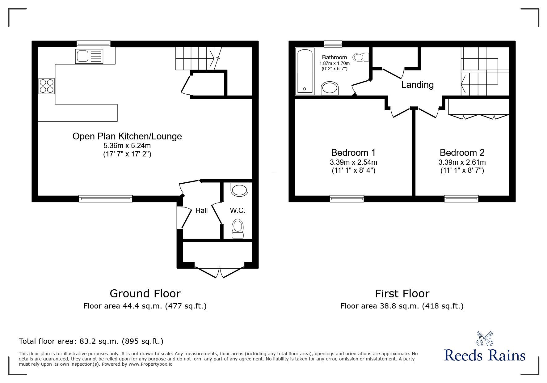 Floorplan of 2 bedroom Mid Terrace House for sale, Coopers Place, Buckshaw Village, Lancashire, PR7