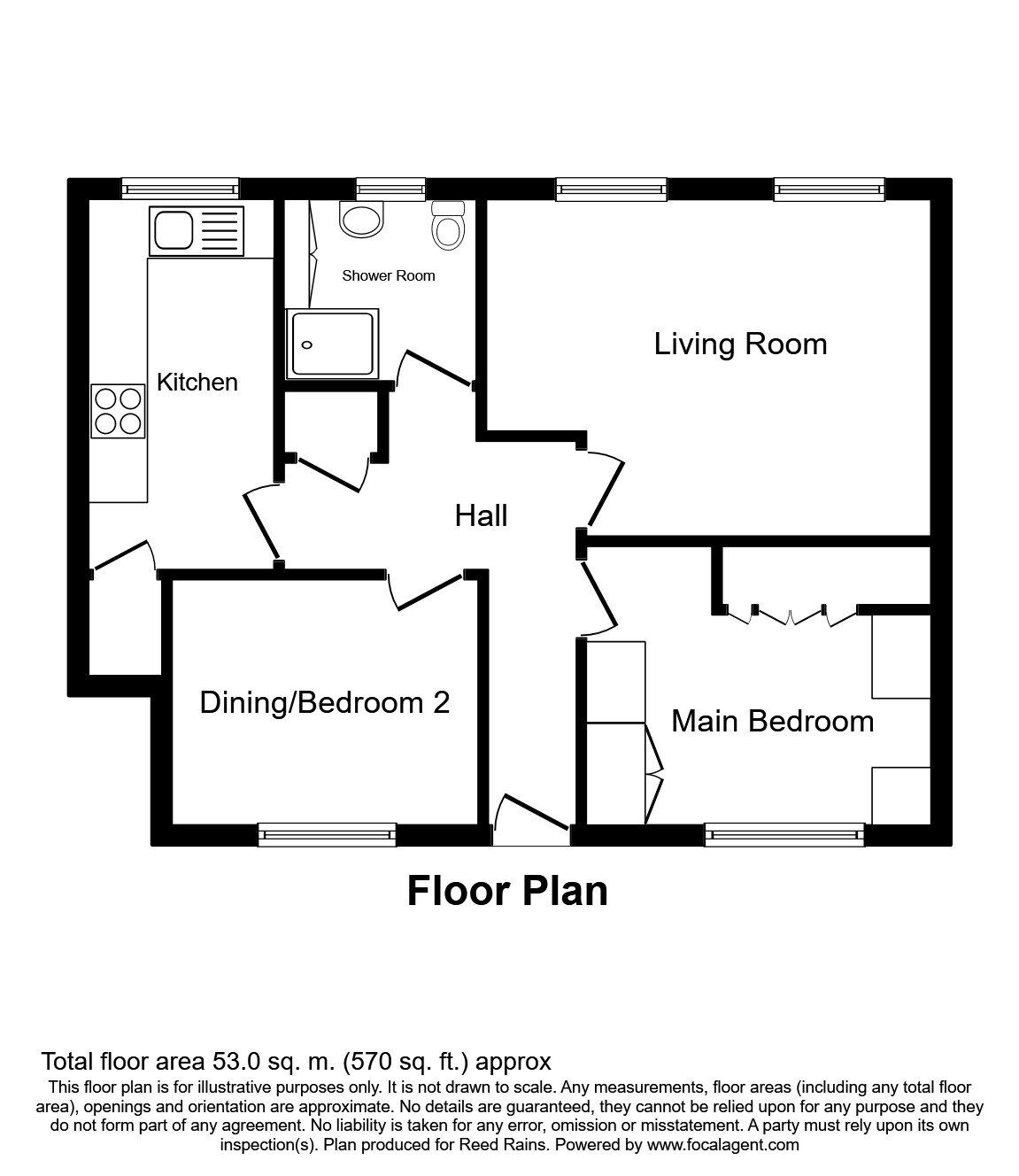 Floorplan of 2 bedroom  Flat for sale, Devonshire Court, Devonshire Road, Lancashire, PR7