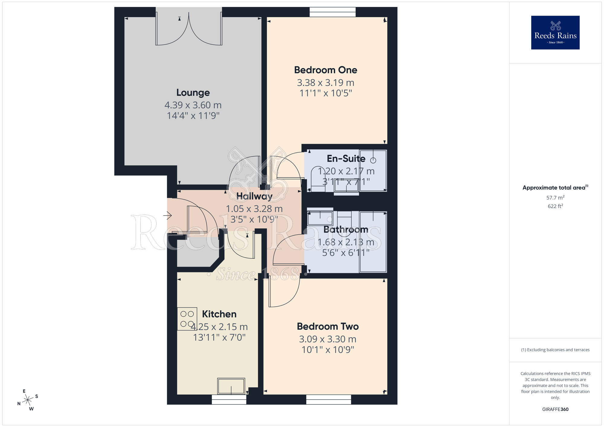 Floorplan of 2 bedroom Flat for sale, Perthshire Grove, Buckshaw Village, Lancashire, PR7