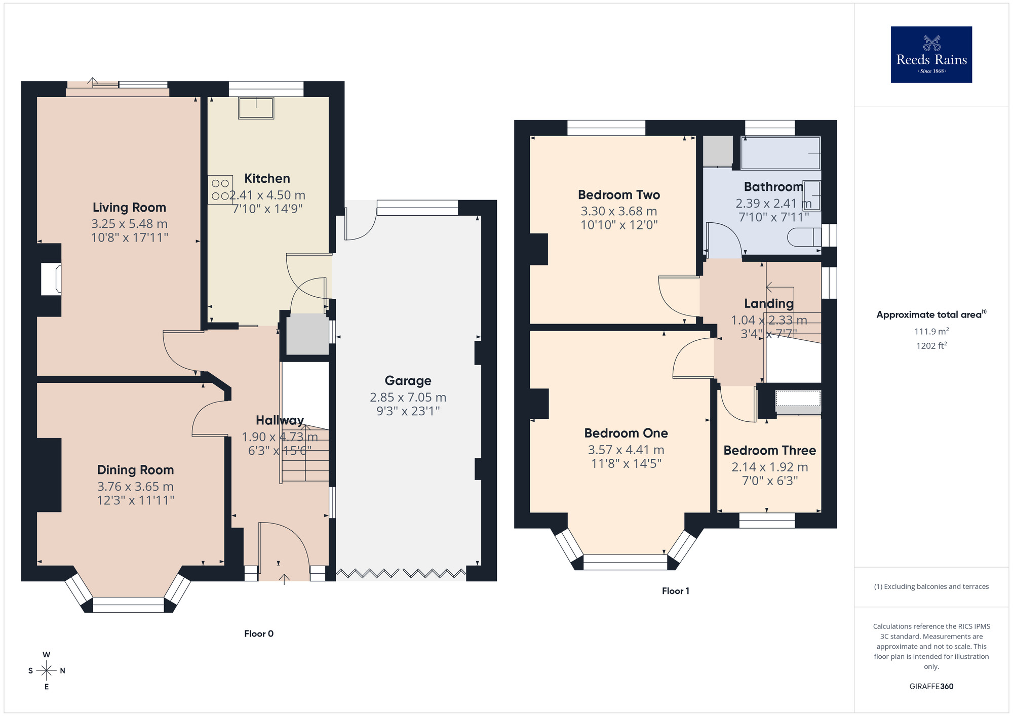 Floorplan of 3 bedroom Semi Detached House for sale, Rookwood Avenue, Chorley, Lancashire, PR7
