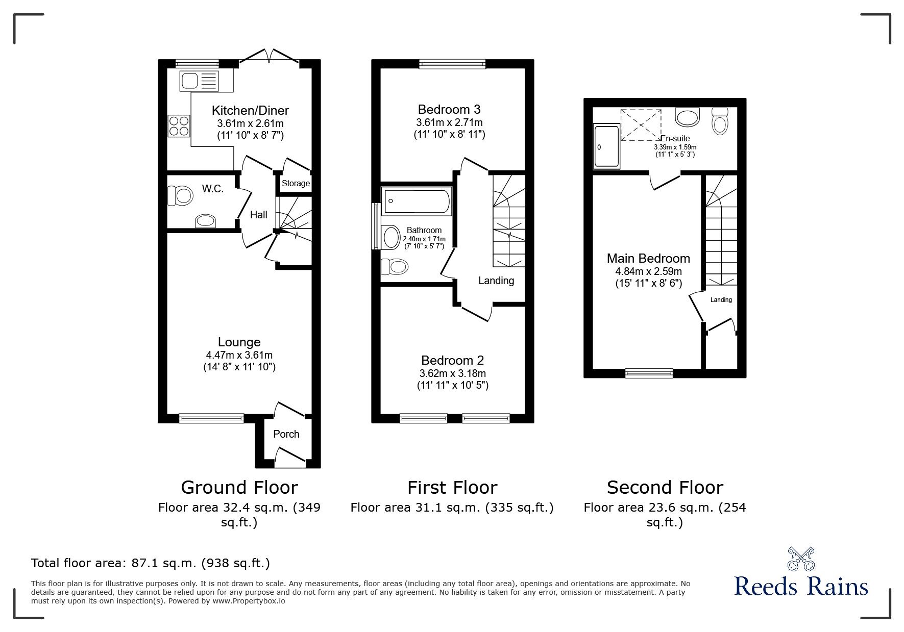 Floorplan of 3 bedroom Semi Detached House for sale, Martlet Grove, Buckshaw Village, Lancashire, PR7
