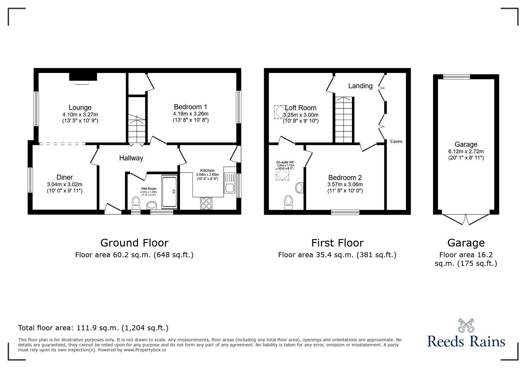Floorplan of 2 bedroom Semi Detached House for sale, Roe Hey Drive, Coppull, Lancashire, PR7