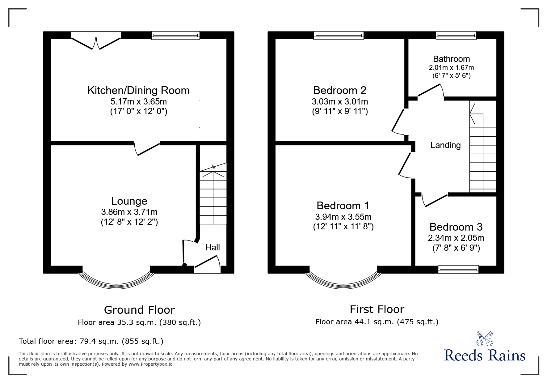 Floorplan of 3 bedroom Semi Detached House to rent, Mead Avenue, Leyland, Lancashire, PR25