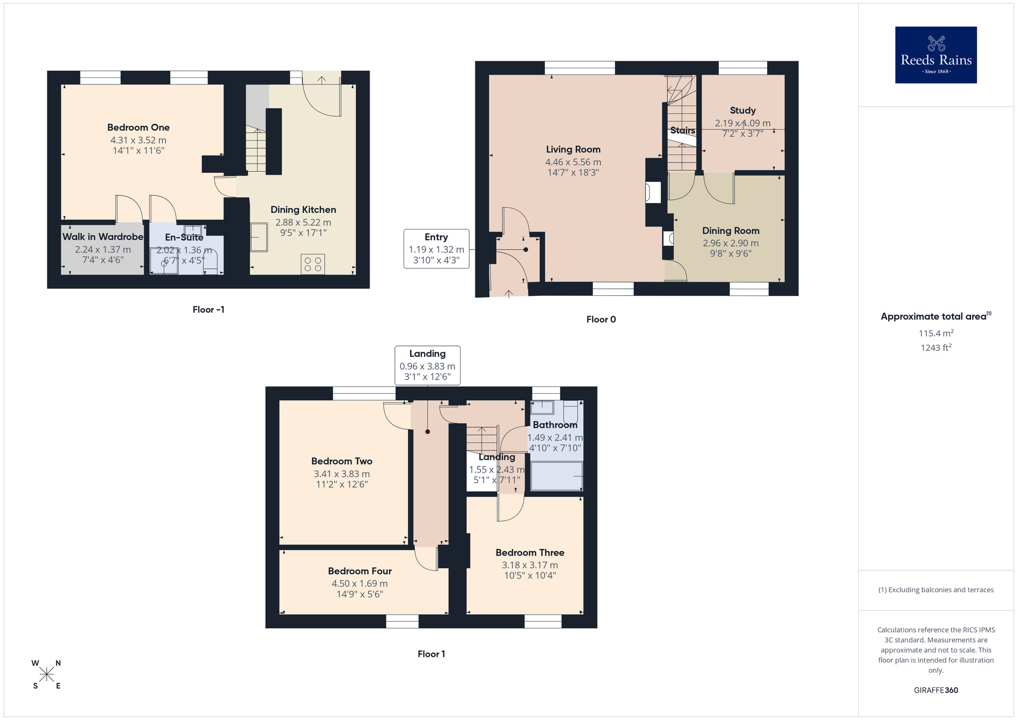 Floorplan of 4 bedroom Mid Terrace House for sale, Blackburn Road, Higher Wheelton, Lancashire, PR6