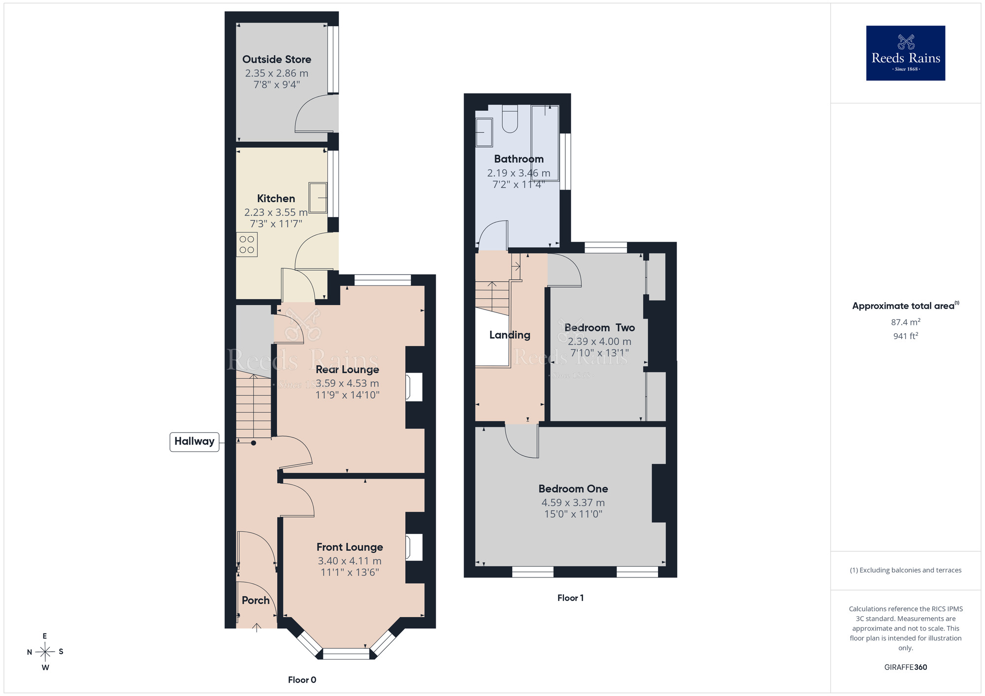 Floorplan of 2 bedroom Mid Terrace House for sale, Devonshire Road, Chorley, Lancashire, PR7