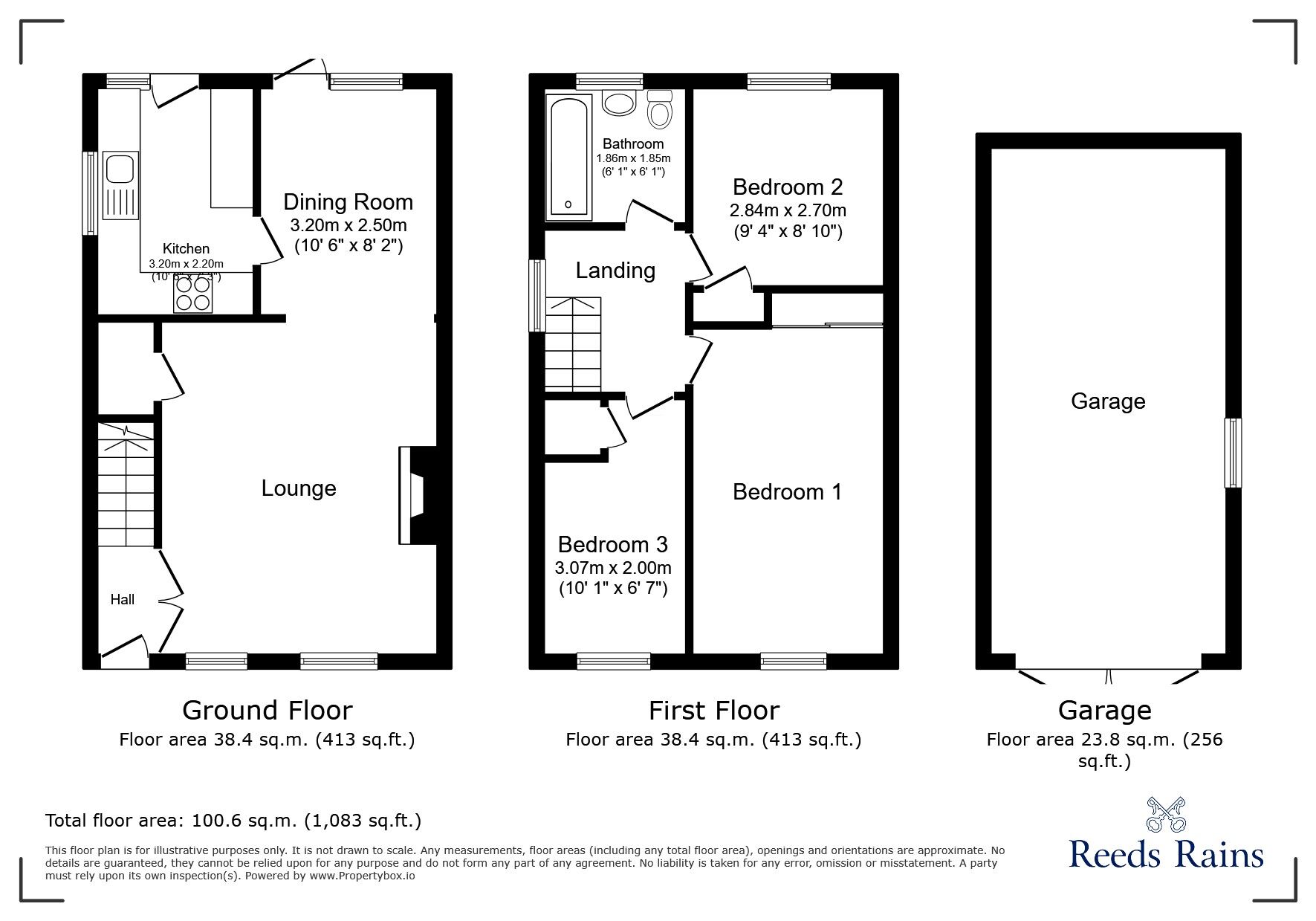 Floorplan of 3 bedroom Semi Detached House for sale, Countess Way, Euxton, Lancashire, PR7