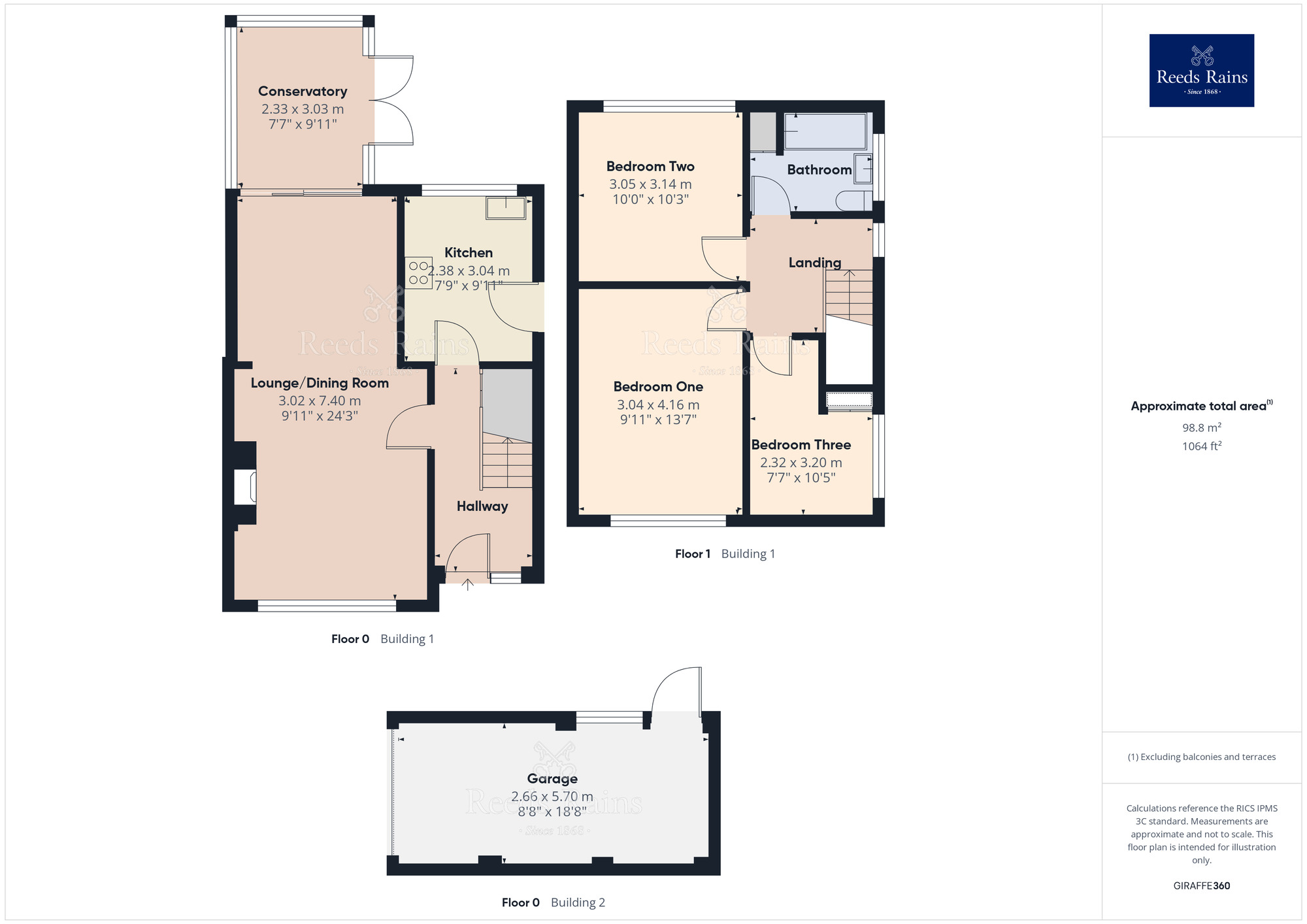 Floorplan of 3 bedroom Semi Detached House for sale, Southdowns Road, Chorley, Lancashire, PR7