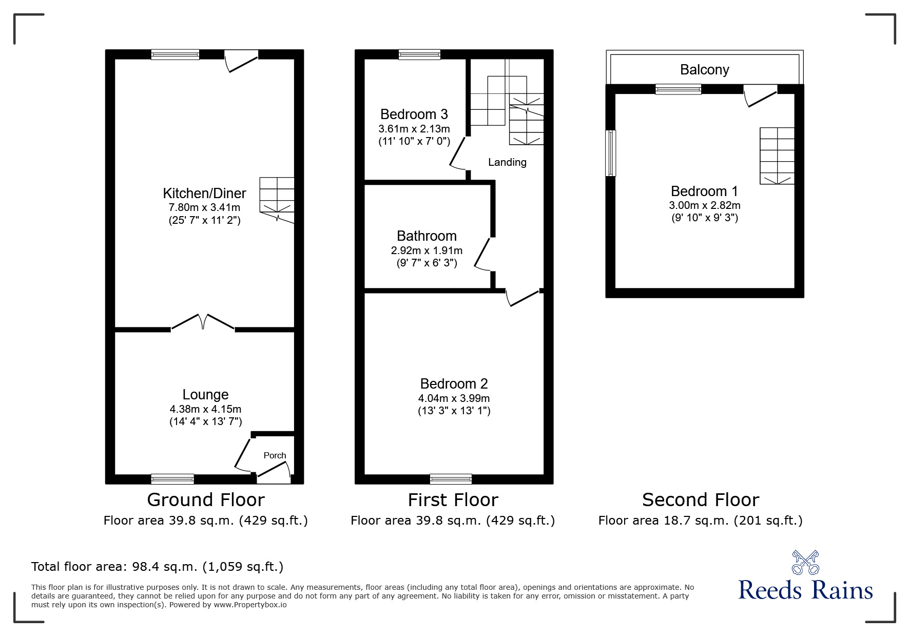 Floorplan of 3 bedroom Mid Terrace House to rent, Bury Lane, Withnell, Lancashire, PR6