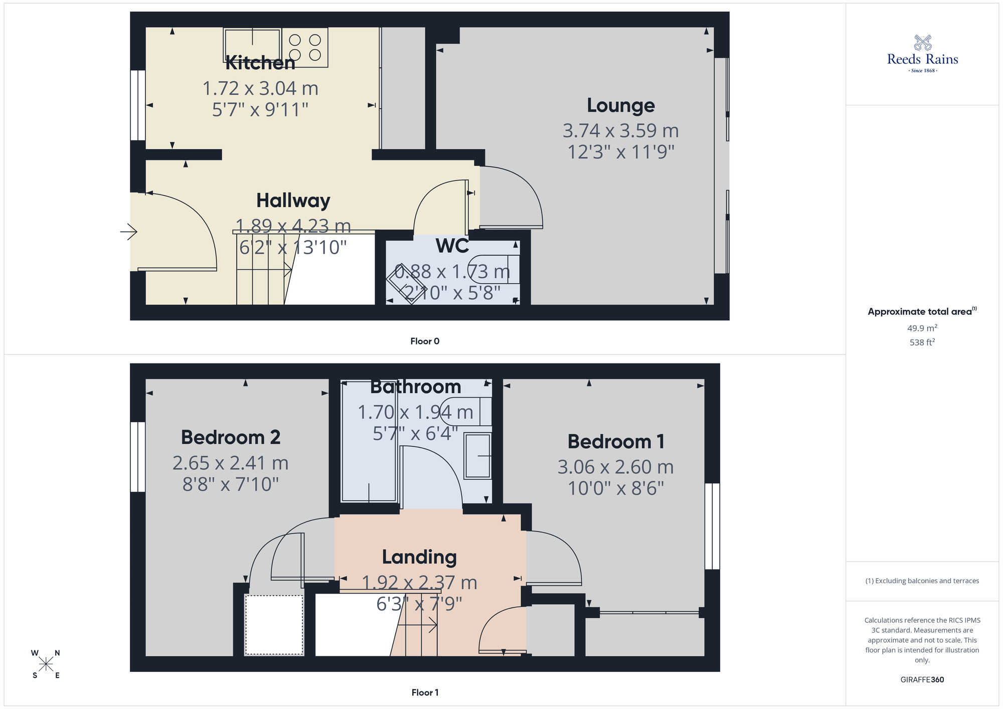 Floorplan of 2 bedroom Semi Detached House for sale, Folly Wood Drive, Chorley, Lancashire, PR7