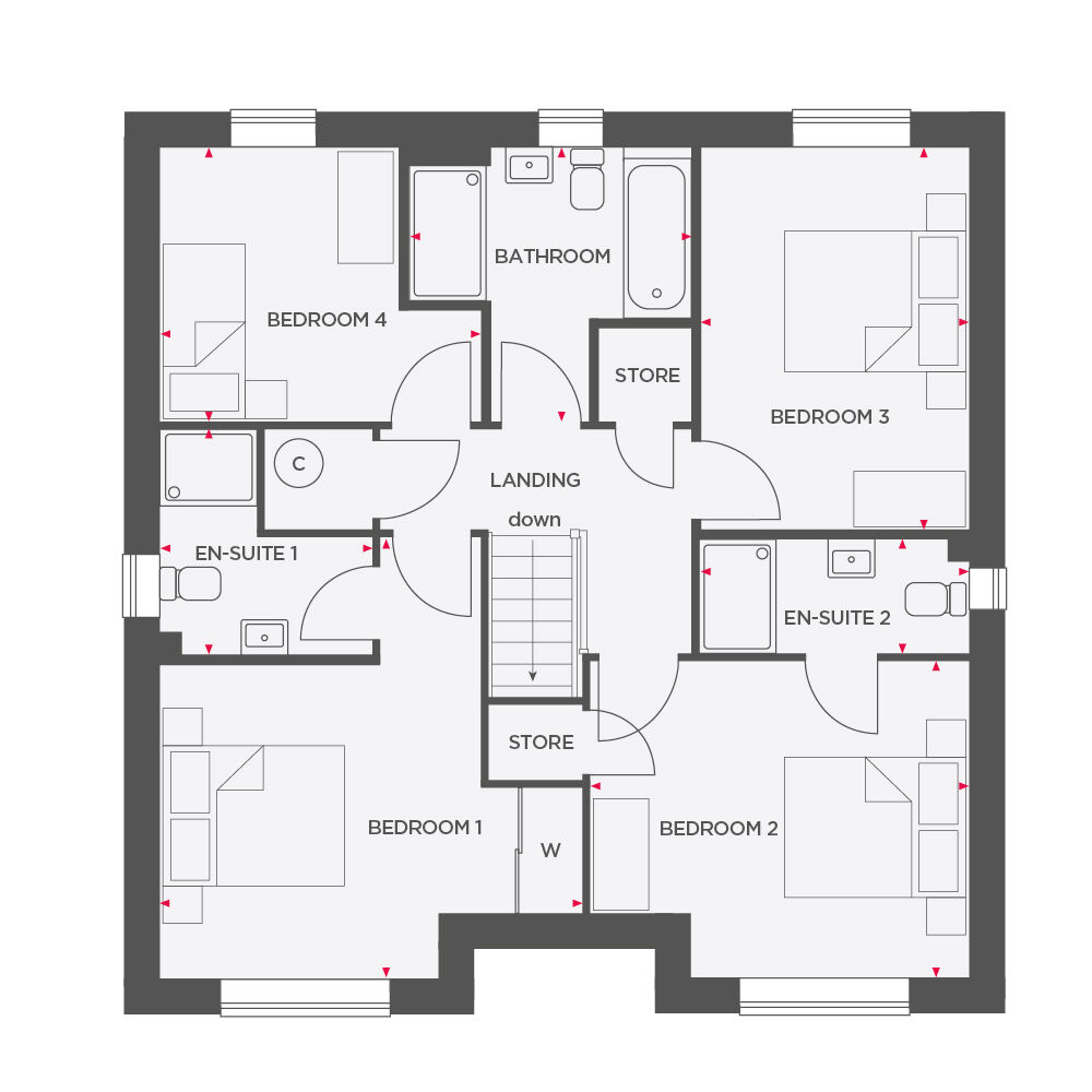 Floorplan of 4 bedroom Detached House for sale, Wigan Road, Leyland, Lancashire, PR25