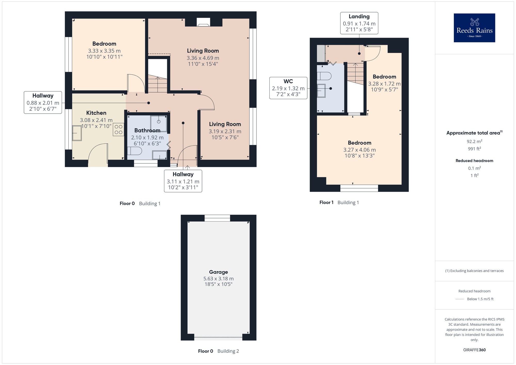 Floorplan of 2 bedroom Semi Detached House for sale, Derek Road, Whittle-le-Woods, Lancashire, PR6