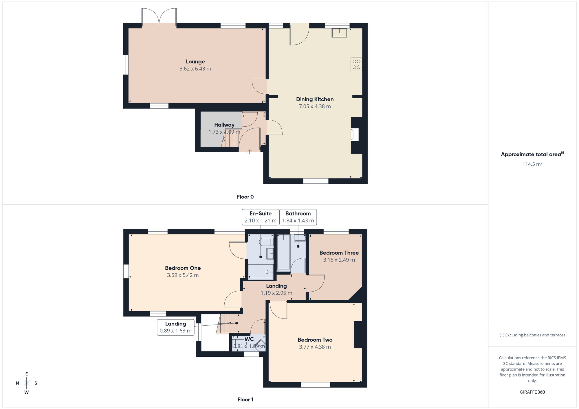Floorplan of 3 bedroom Semi Detached House for sale, The Crescent, Chorley, Lancashire, PR7
