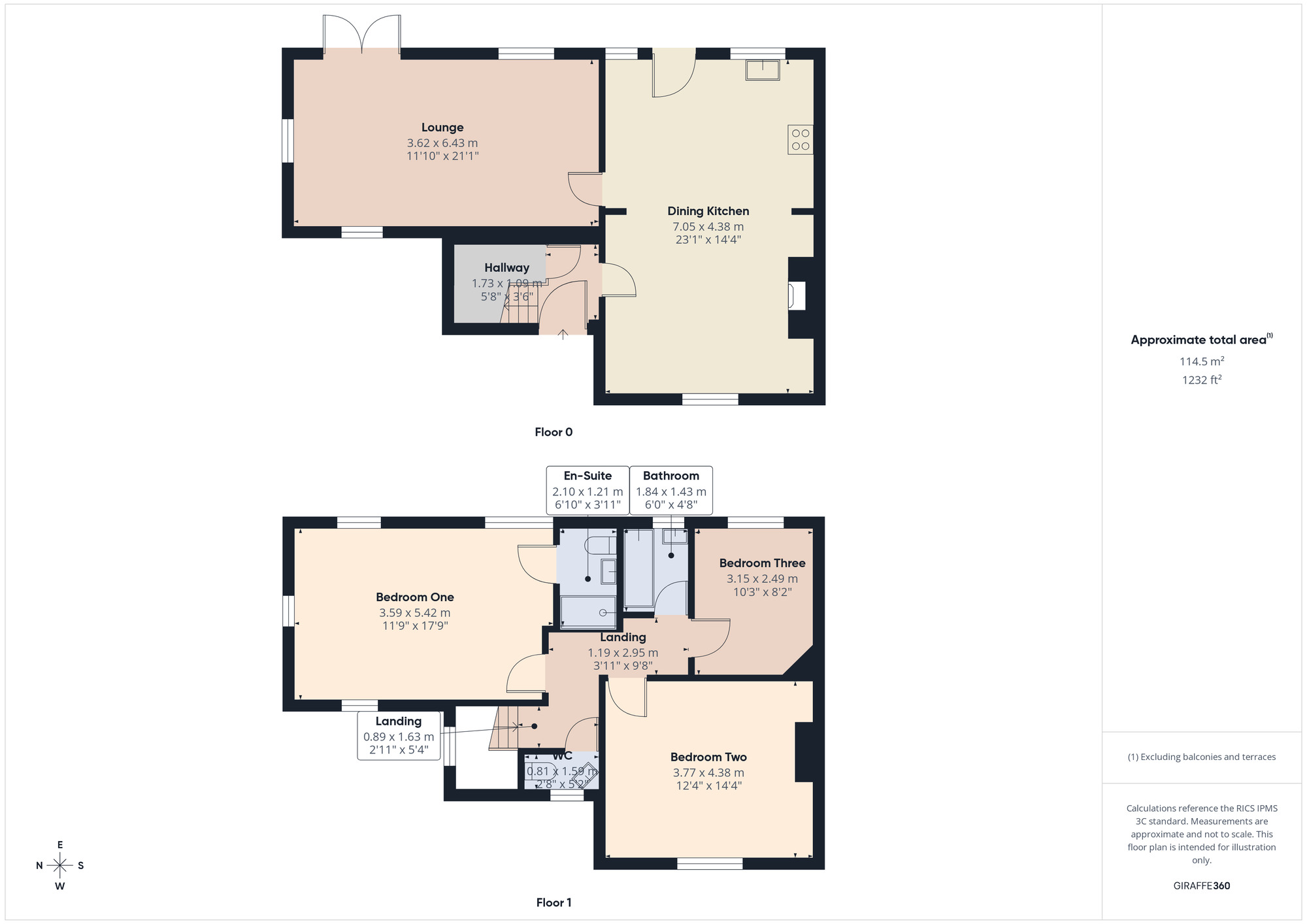 Floorplan of 3 bedroom Semi Detached House for sale, The Crescent, Chorley, Lancashire, PR7