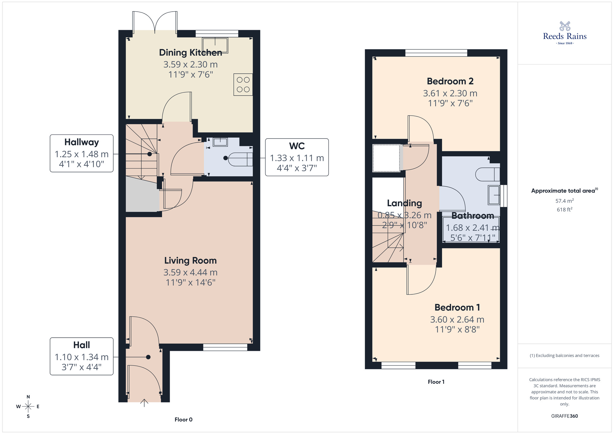 Floorplan of 2 bedroom End Terrace House for sale, Brookwood Way, Buckshaw Village, Lancashire, PR7