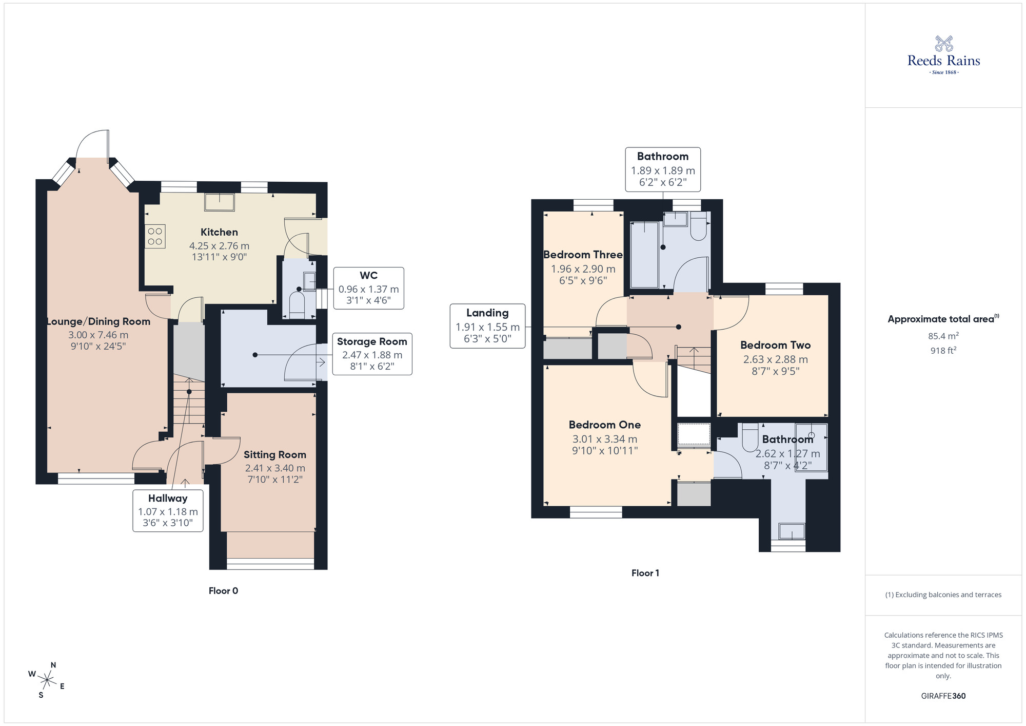 Floorplan of 3 bedroom Detached House for sale, Mile Stone Meadow, Euxton, Lancashire, PR7