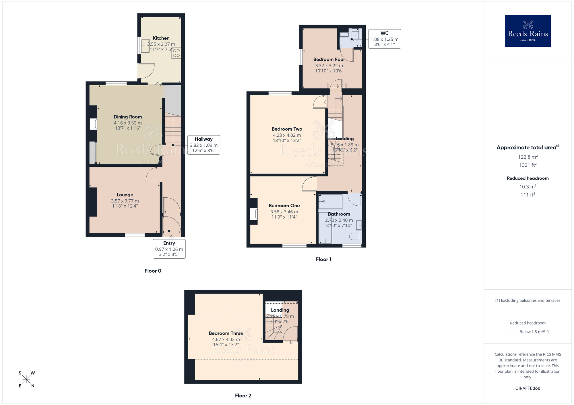 Floorplan of 4 bedroom Mid Terrace House for sale, Bolton Road, Chorley, Lancashire, PR7