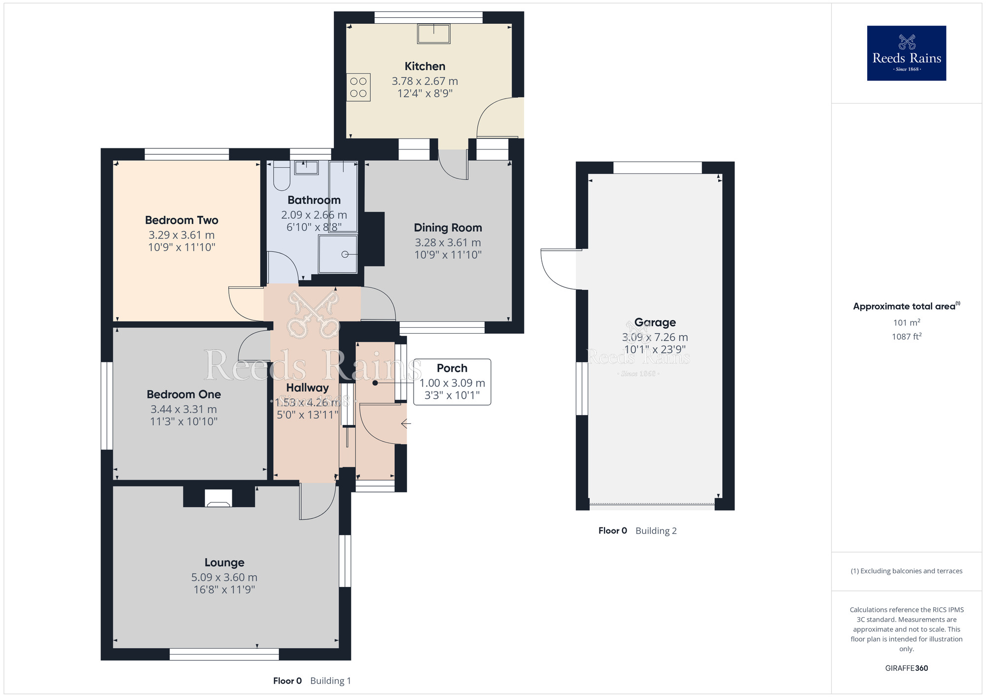 Floorplan of 2 bedroom Detached Bungalow for sale, Grosvenor Road, Chorley, Lancashire, PR7