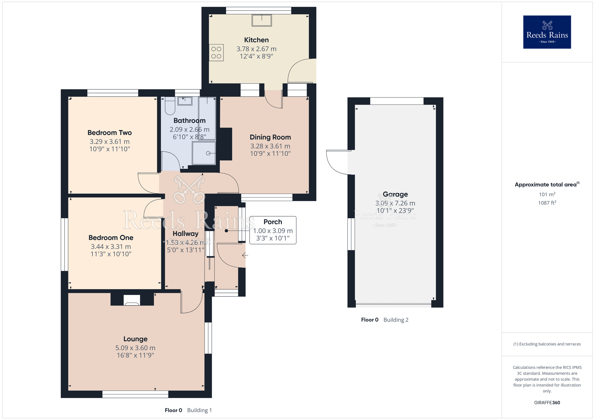 Floorplan of 2 bedroom Detached Bungalow for sale, Grosvenor Road, Chorley, Lancashire, PR7