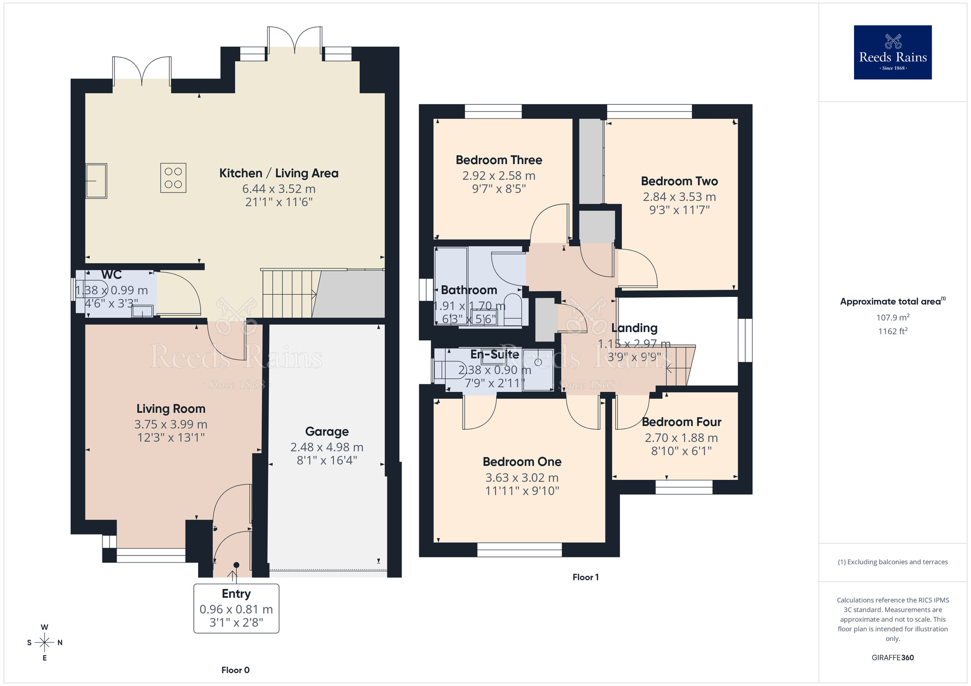 Floorplan of 4 bedroom Detached House for sale, Stansfield Drive, Euxton, Lancashire, PR7