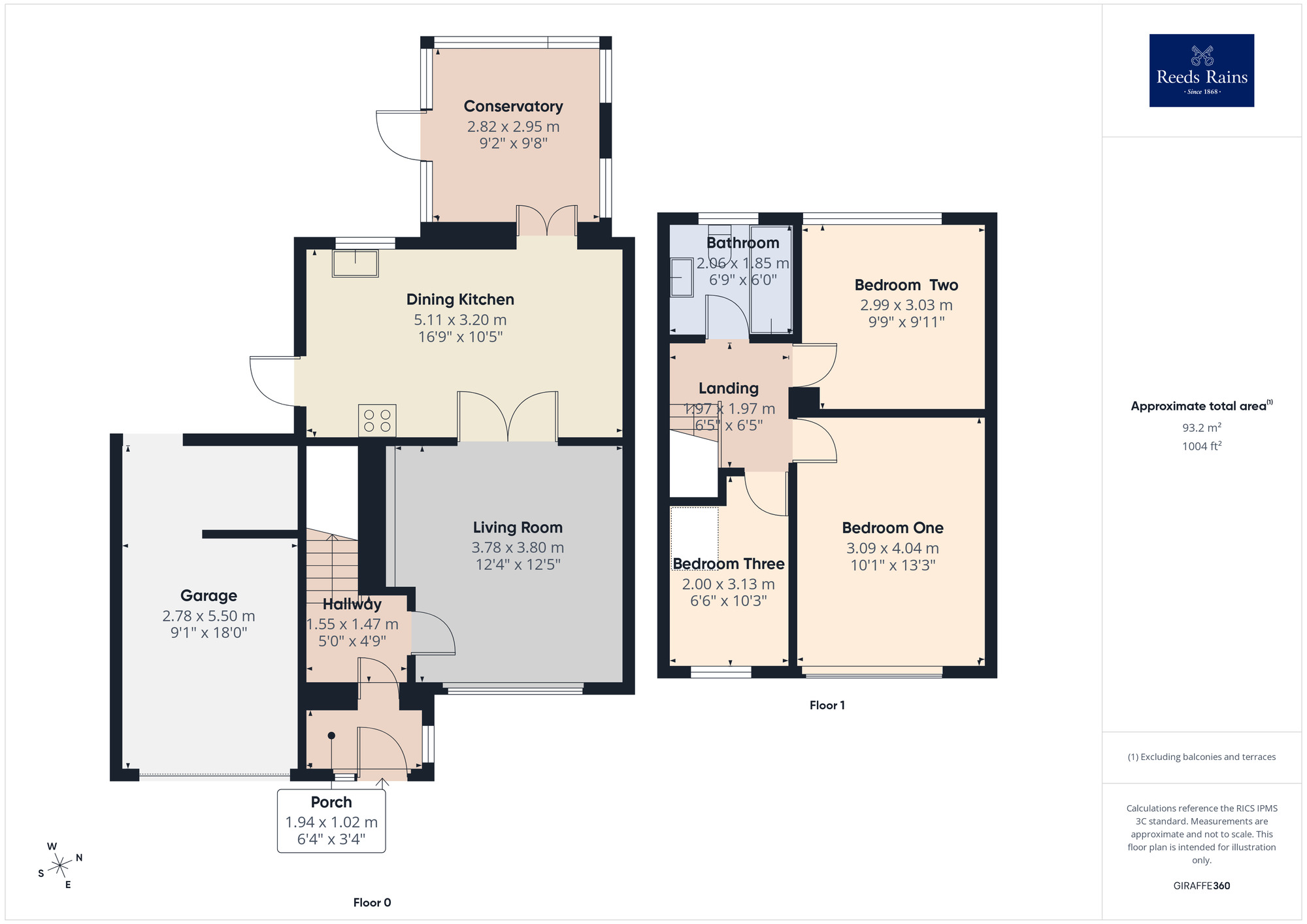 Floorplan of 3 bedroom Semi Detached House for sale, Regents Way, Euxton, Lancashire, PR7