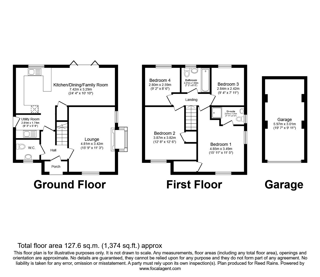 Floorplan of 4 bedroom Detached House for sale, Tanners Close, Whittle-le-Woods, Lancashire, PR6