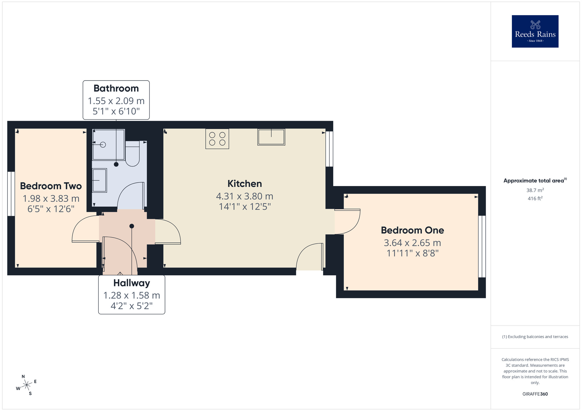 Floorplan of 2 bedroom Flat to rent, Park Road, Chorley, Lancashire, PR7