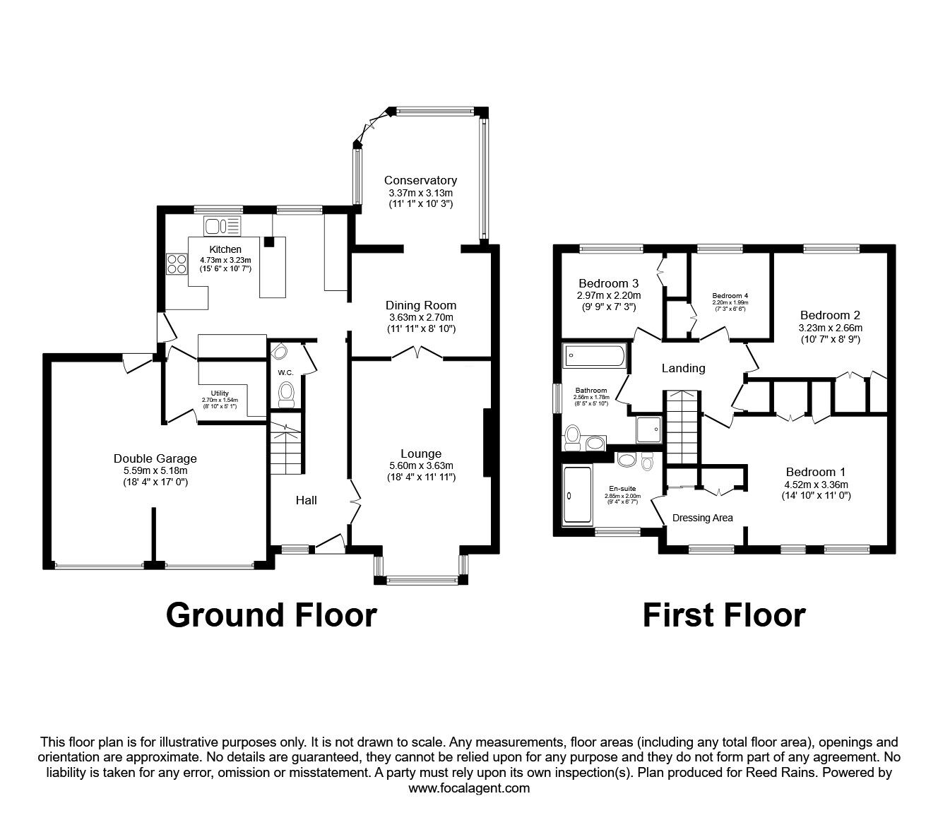 Floorplan of 4 bedroom Detached House for sale, The Ridings, Whittle-le-Woods, Lancashire, PR6