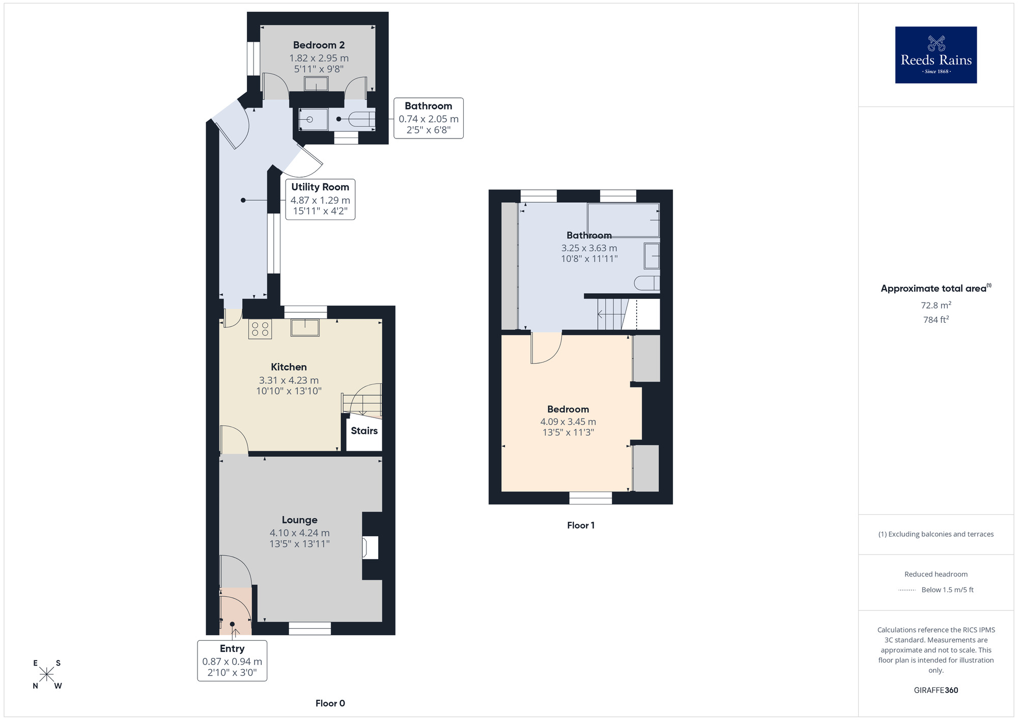 Floorplan of 2 bedroom Mid Terrace House for sale, Babylon Lane, Heath Charnock, Lancashire, PR6