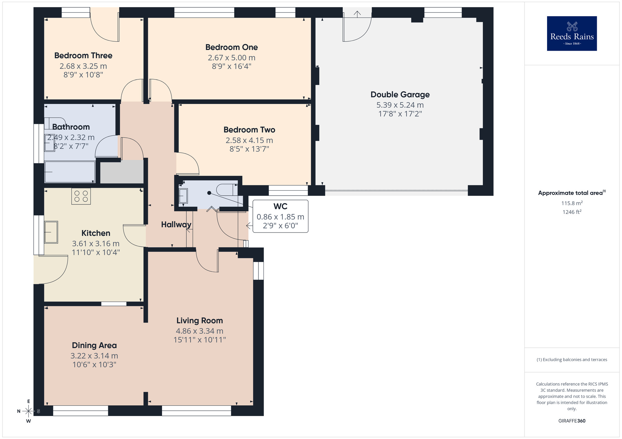 Floorplan of 3 bedroom Detached Bungalow for sale, The Farthings, Chorley, Lancashire, PR7