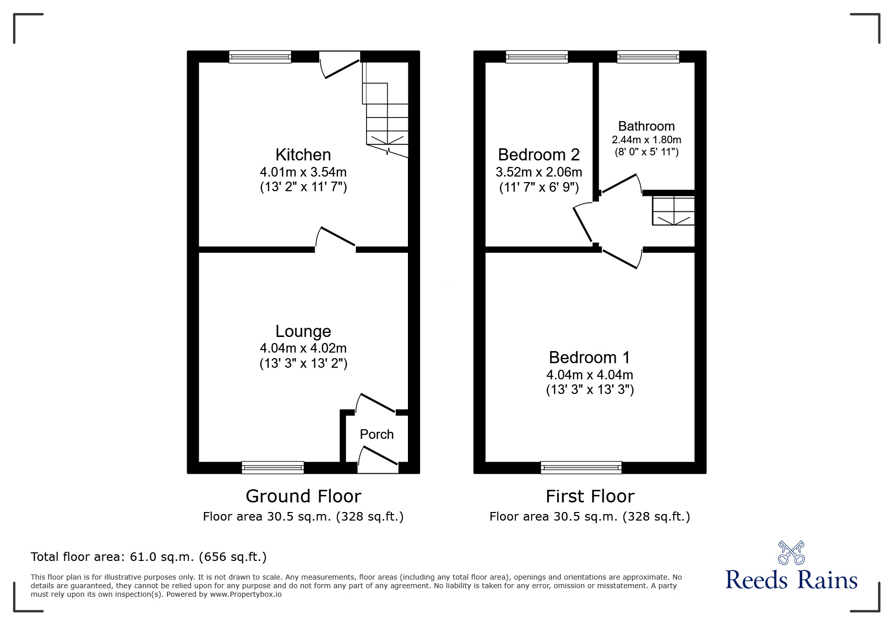 Floorplan of 2 bedroom End Terrace House to rent, Jackson Street, Chorley, Lancashire, PR7
