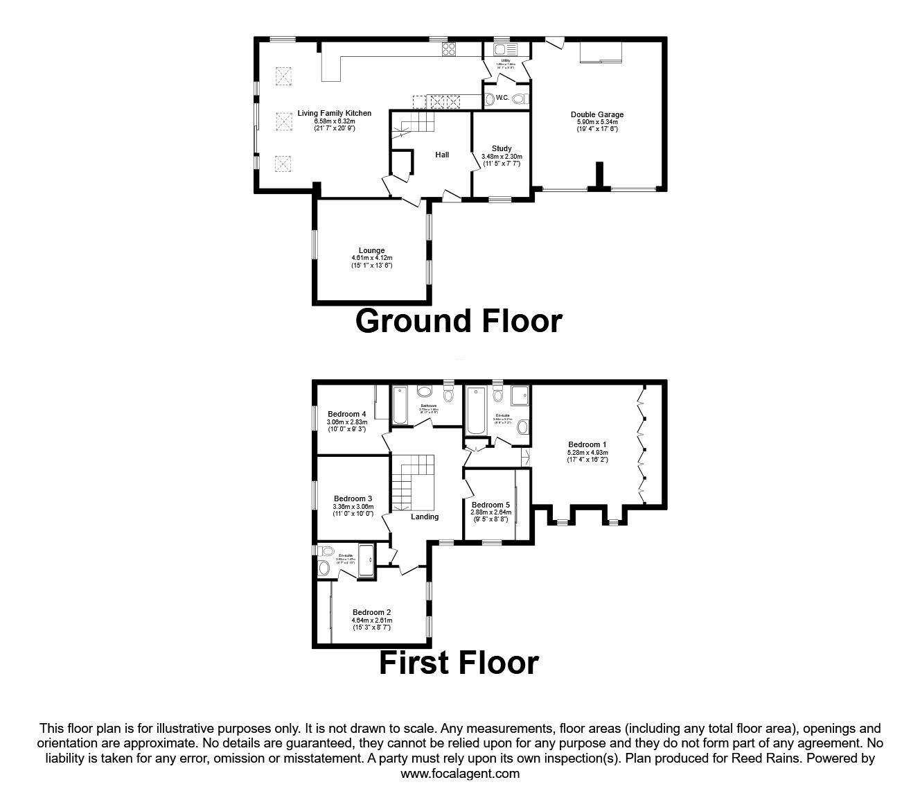 Floorplan of 5 bedroom Detached House for sale, Worlington Close, Buckshaw Village, Lancashire, PR7