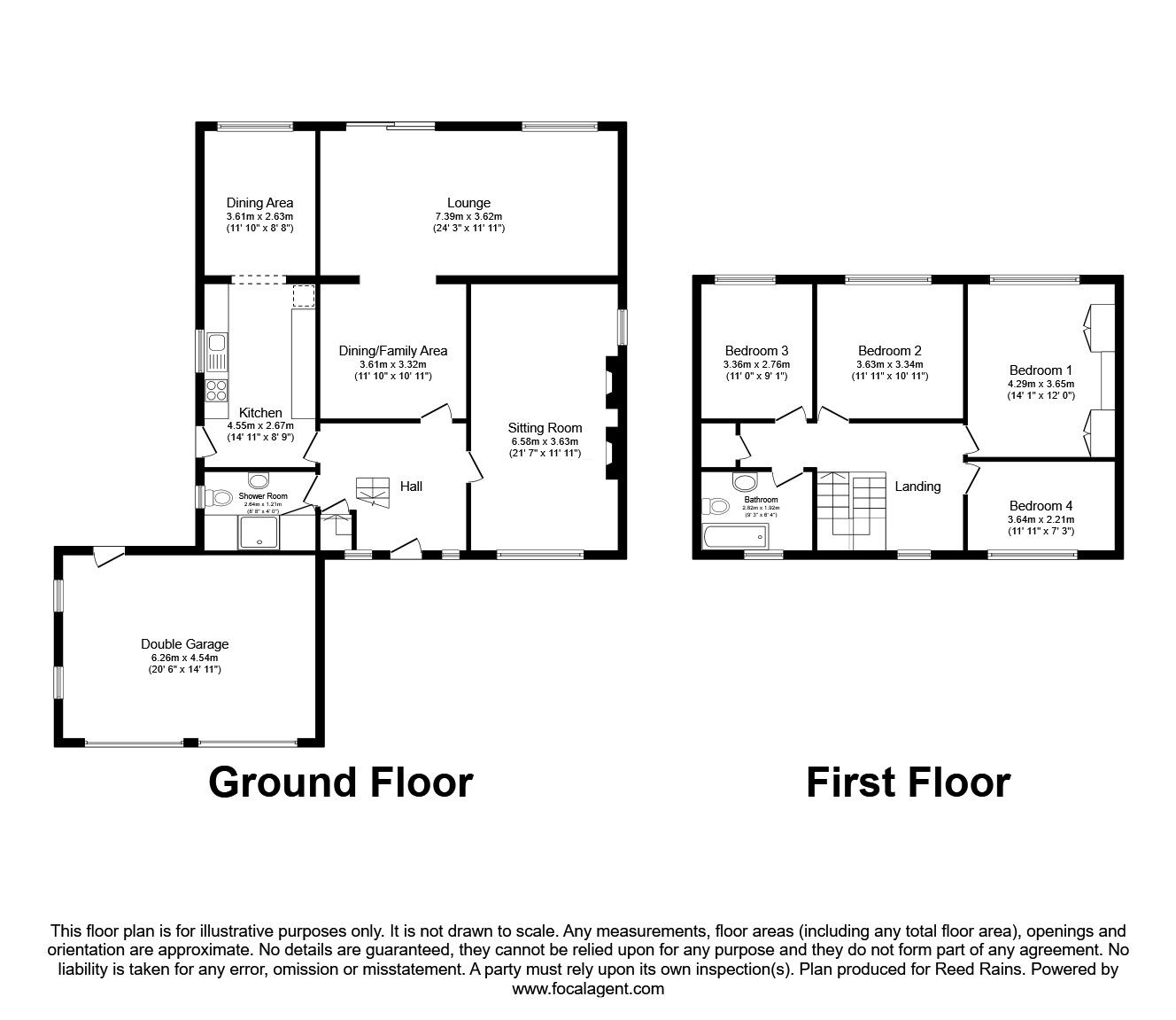 Floorplan of 4 bedroom Detached House for sale, Church Walk, Euxton, Lancashire, PR7