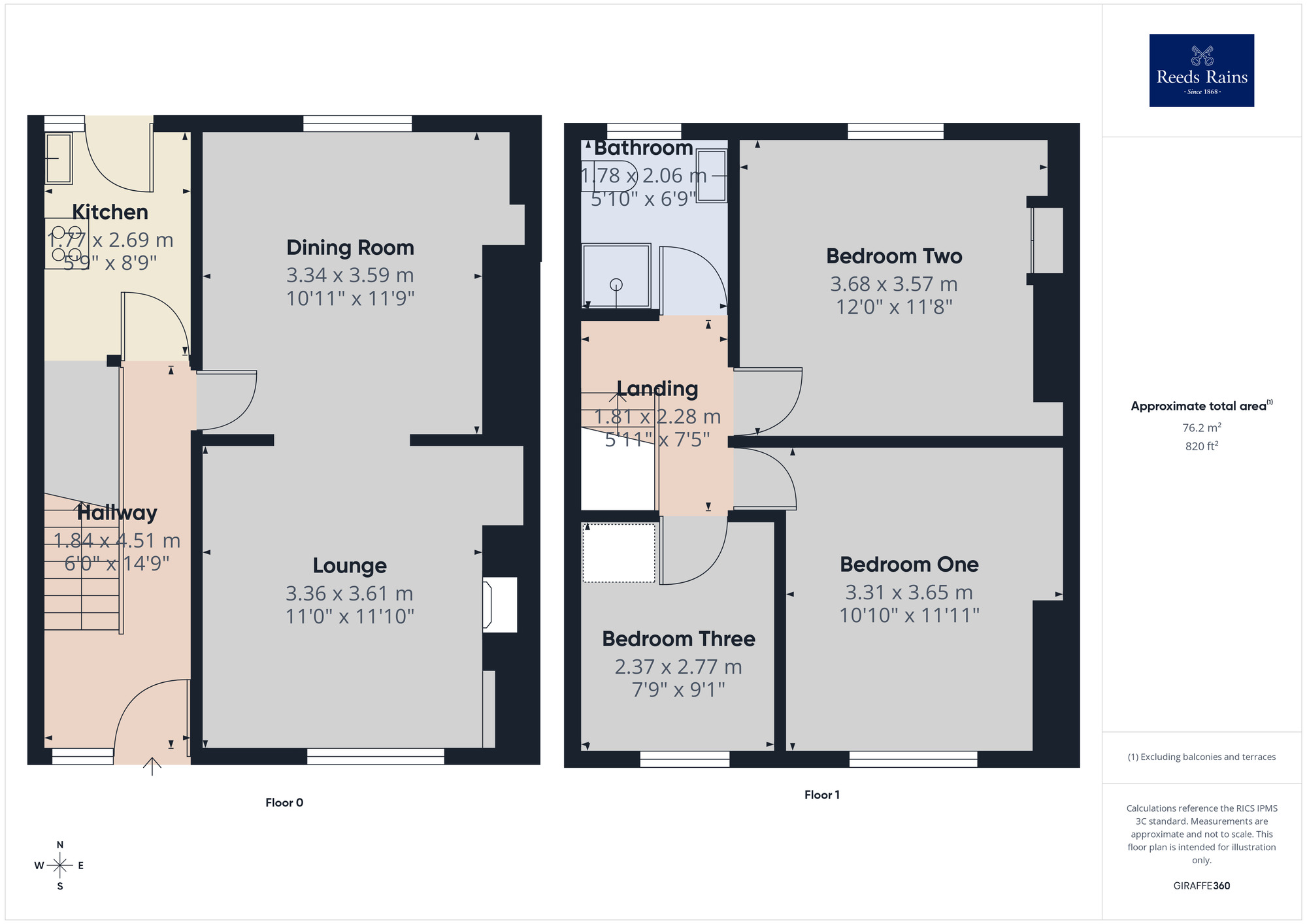 Floorplan of 3 bedroom Mid Terrace House to rent, Quarry Road, Chorley, Lancashire, PR6