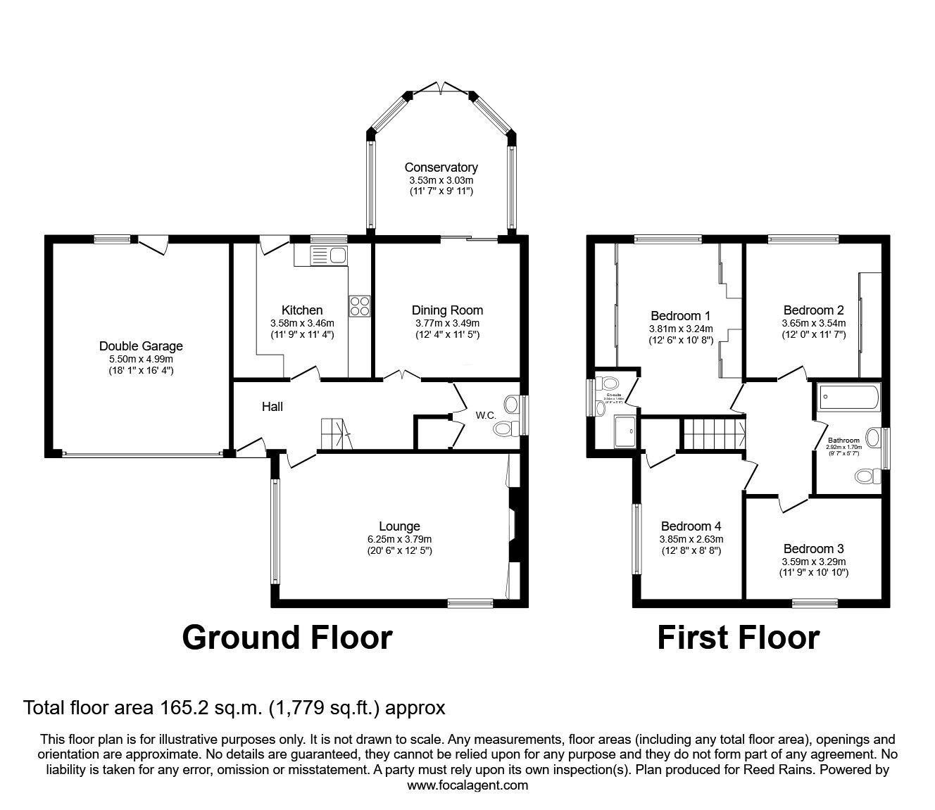 Floorplan of 4 bedroom Detached House for sale, Judeland, Chorley, Lancashire, PR7