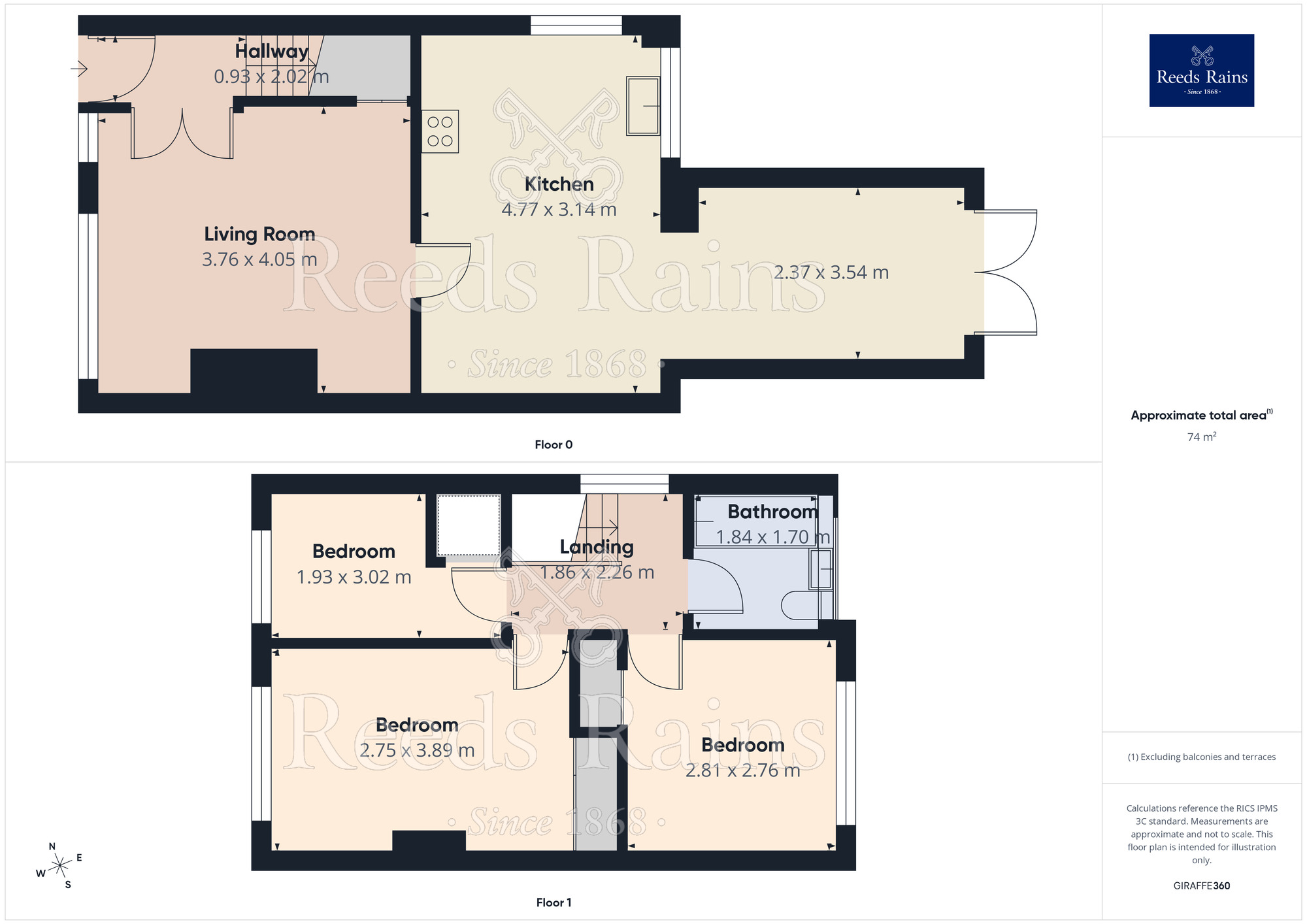 Floorplan of 3 bedroom Semi Detached House to rent, Regents Way, Euxton, Lancashire, PR7
