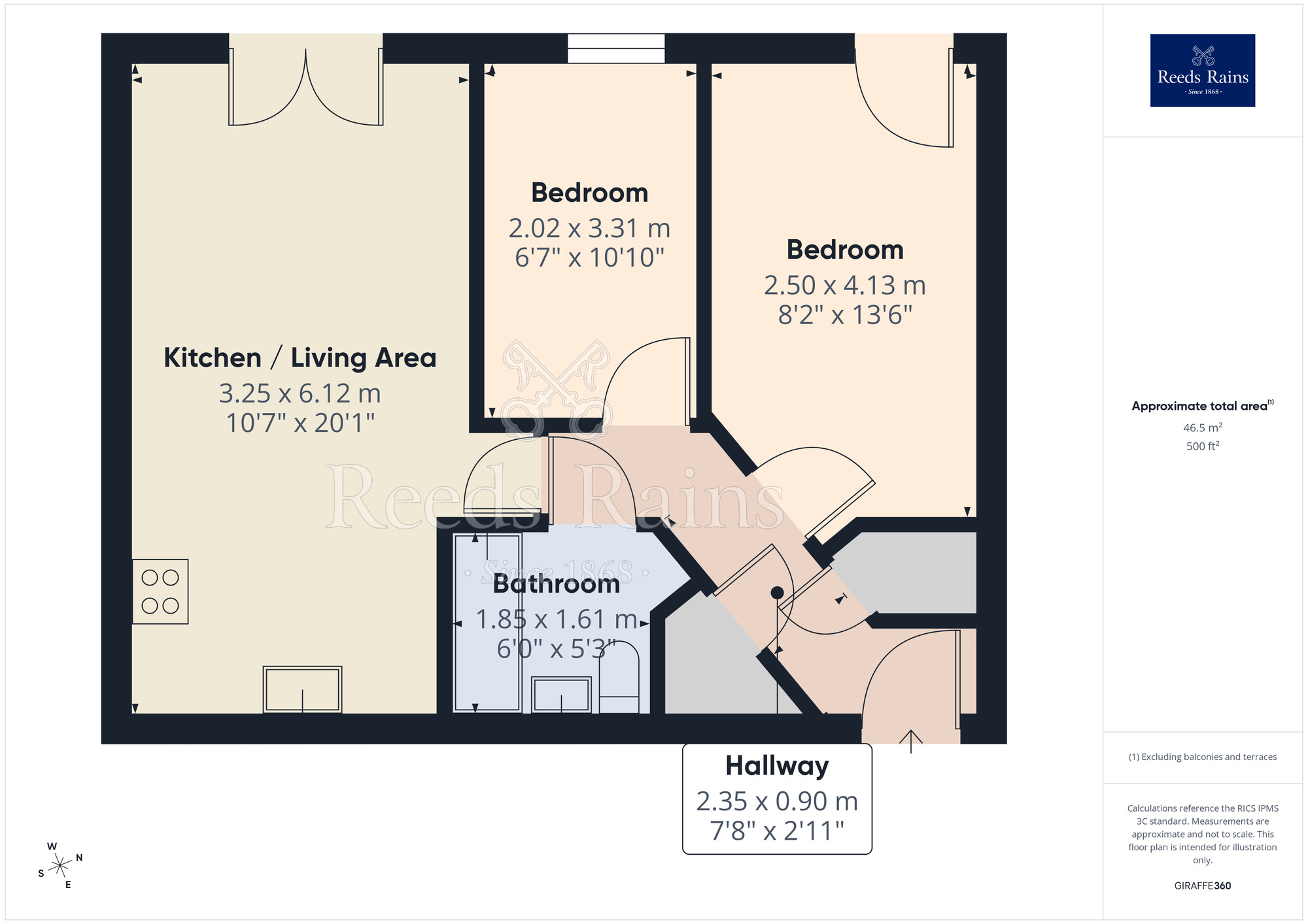 Floorplan of 2 bedroom Flat to rent, Weavers Court, Buckshaw Village, Lancashire, PR7