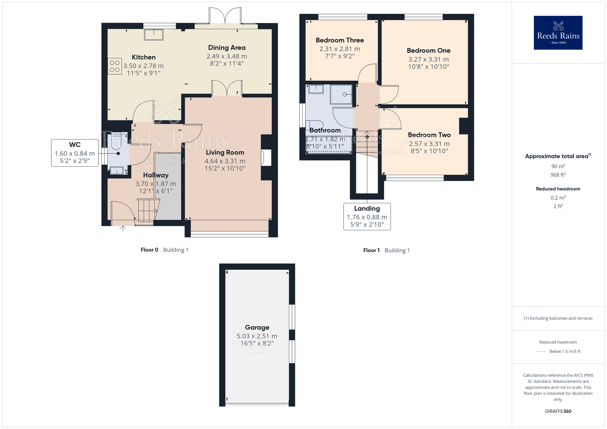Floorplan of 3 bedroom Semi Detached House for sale, Hawkshead Avenue, Euxton, Lancashire, PR7